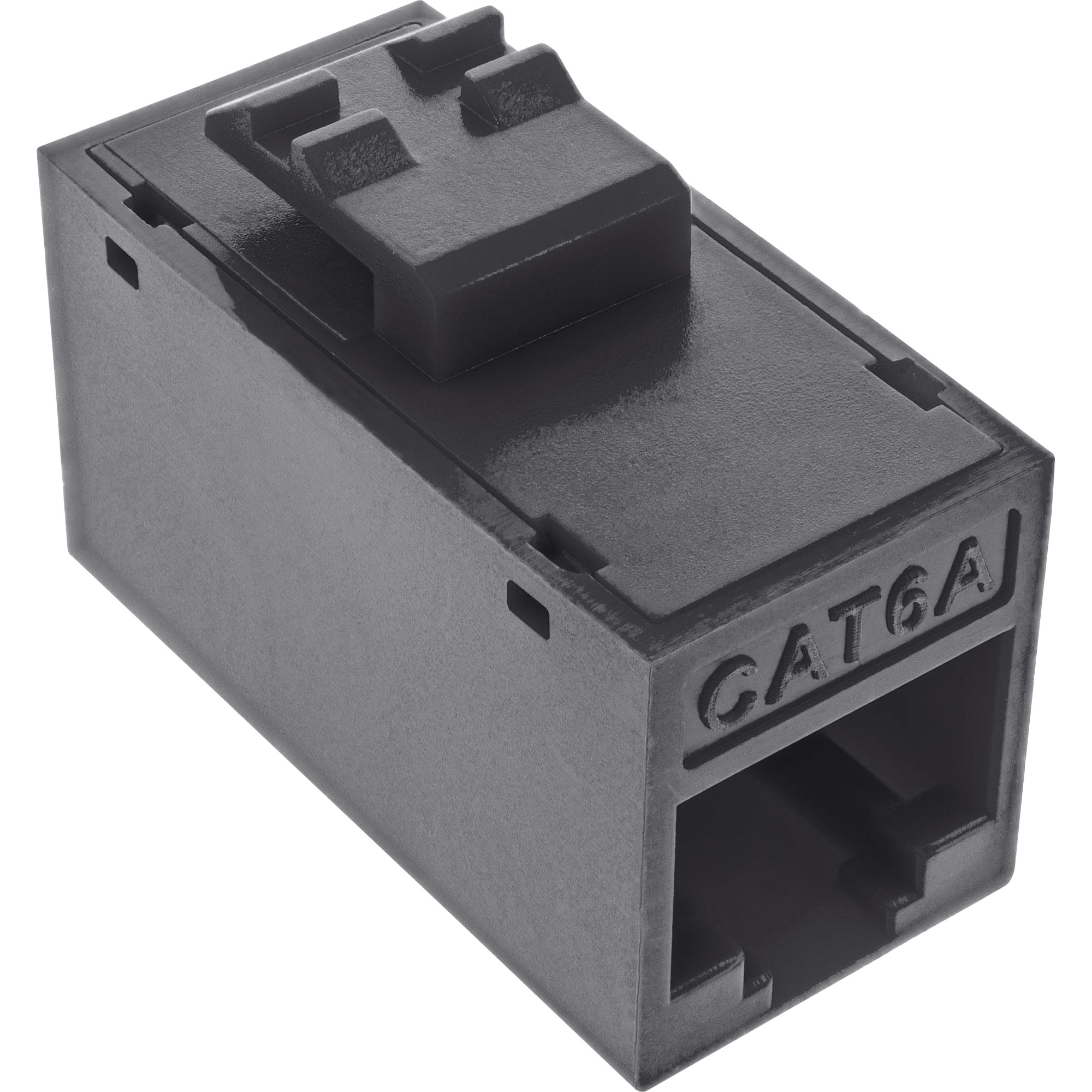 InLine Keystone RJ45 Buchse/Buchse - ungeschirmt - Cat.6A - 8er Pack - schwarz