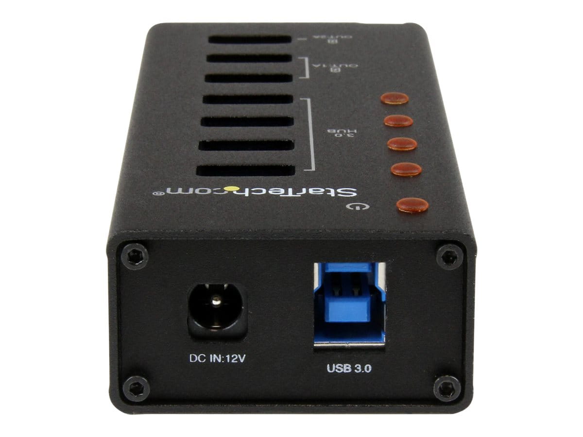 StarTech.com 4 Port USB 3.0 Hub plus 3 Ladeanschlüsse (2x 1A & 1x 2A)