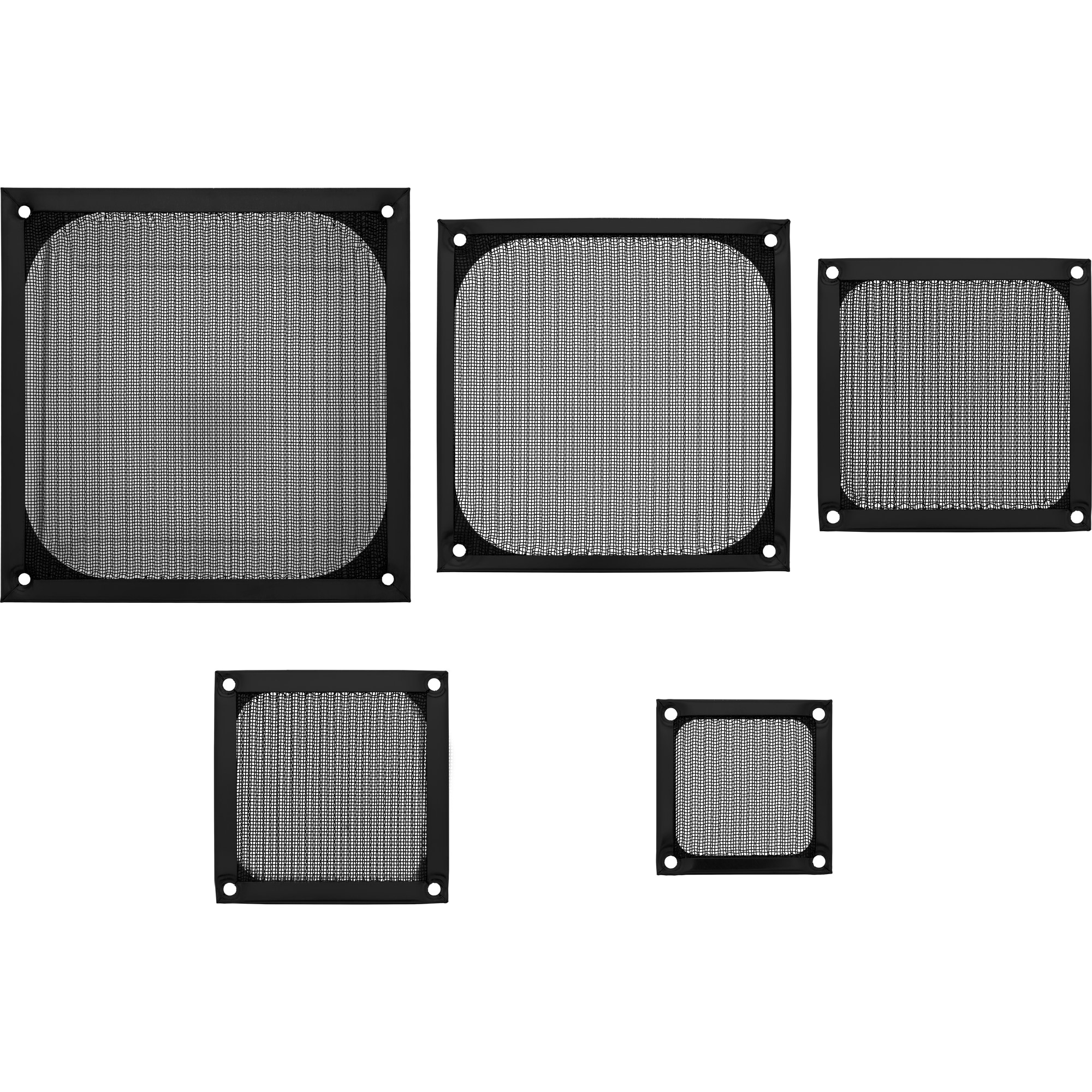 InLine Lüftergitter - Aluminium Filter - 60x60mm - schwarz