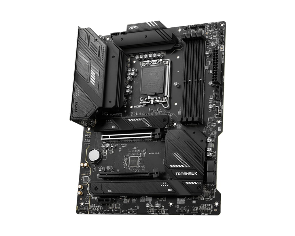 MSI MAG B760 TOMAHAWK WIFI - Motherboard - ATX - LGA1700-Sockel - B760 Chipsatz - USB 3.2 Gen 1, USB 3.2 Gen 2, USB-C 3.2 Gen2, USB-C 3.2 Gen 2x2 - 2.5 Gigabit LAN, Wi-Fi 6E, Bluetooth - Onboard-Grafik (CPU erforderlich)