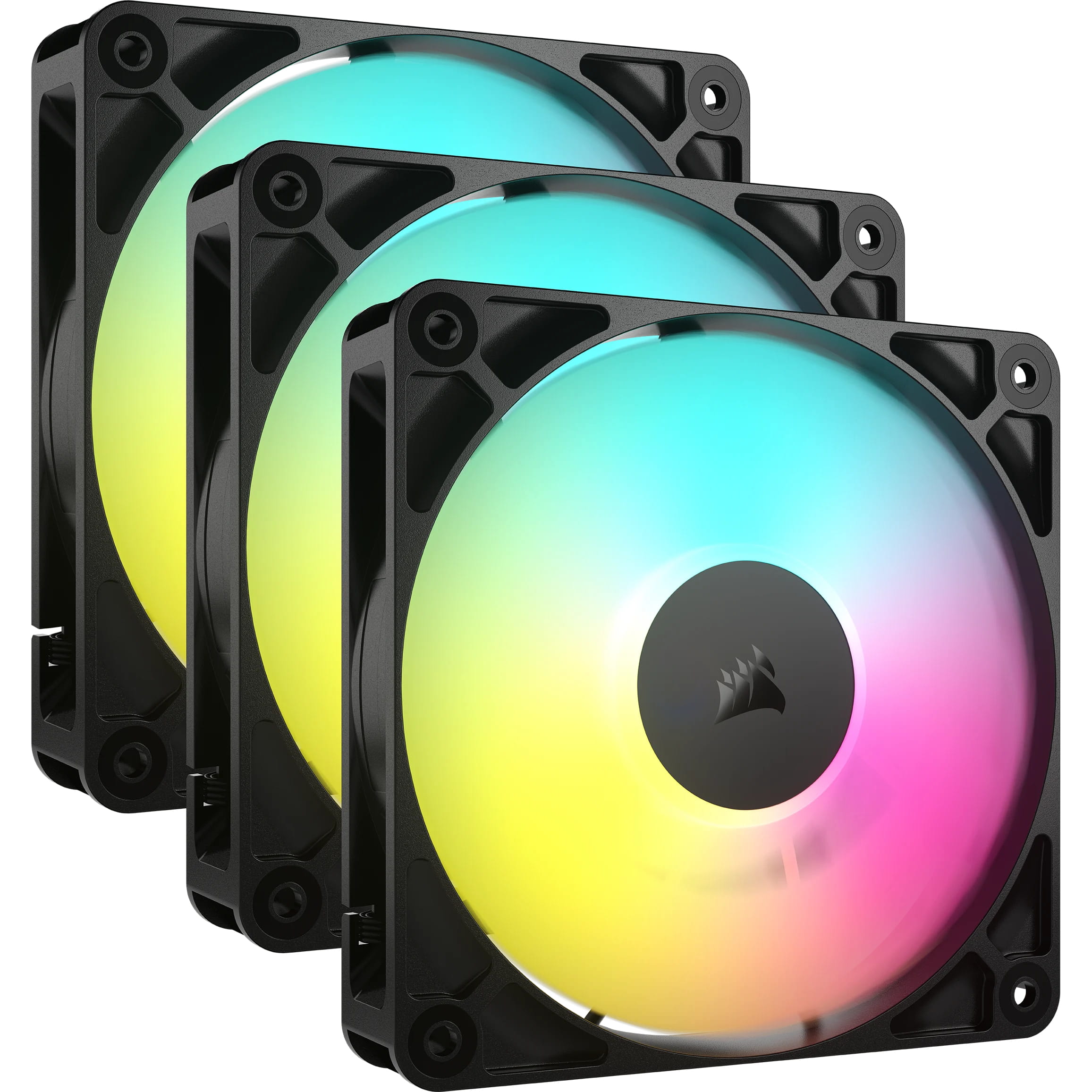 Corsair RS120 ARGB Triple Pack - Gehäuselüfter - 120 mm - Schwarz (Packung mit 3)