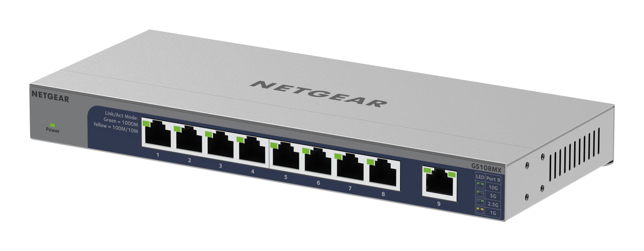 Netgear GS108MX - Switch - unmanaged - 8 x 10/100/1000
