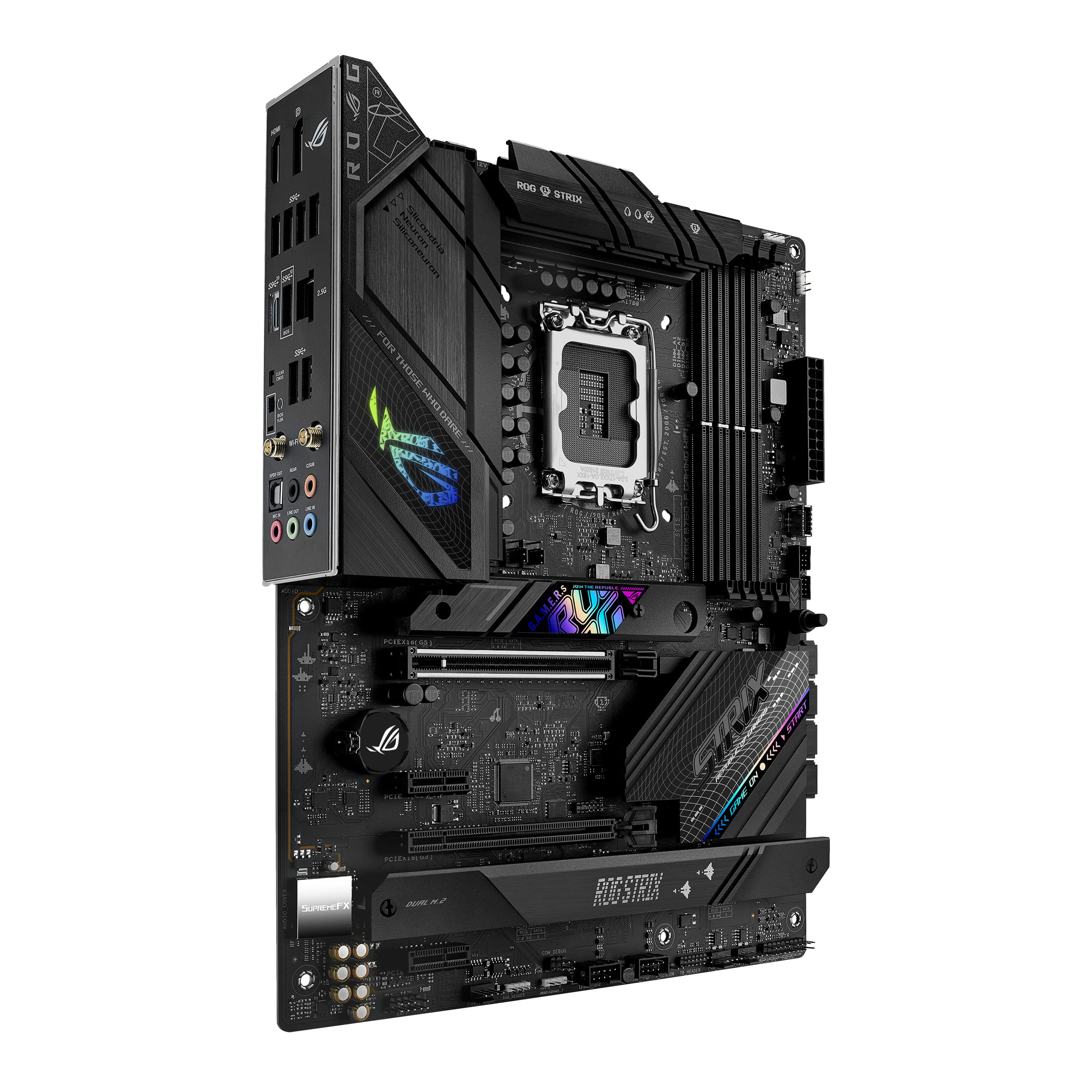 ASUS ROG STRIX B760-F GAMING WIFI - Motherboard - ATX - LGA1700-Sockel - B760 Chipsatz - USB-C 3.2 Gen 2x2, USB 3.2 Gen 2, USB 3.2 Gen 1, USB4 - 2.5 Gigabit LAN, Wi-Fi 6E, Bluetooth - Onboard-Grafik (CPU erforderlich)