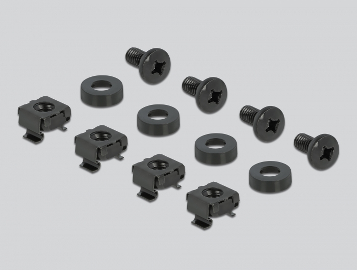 Delock Rack-Kabelmanagementblech mit Haken - 2 Bügel - Schwarz - 1U - 25.4 cm (10")