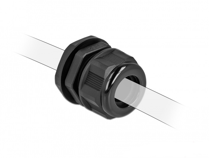 Delock Kabelverschraubung - Schwarz (Packung