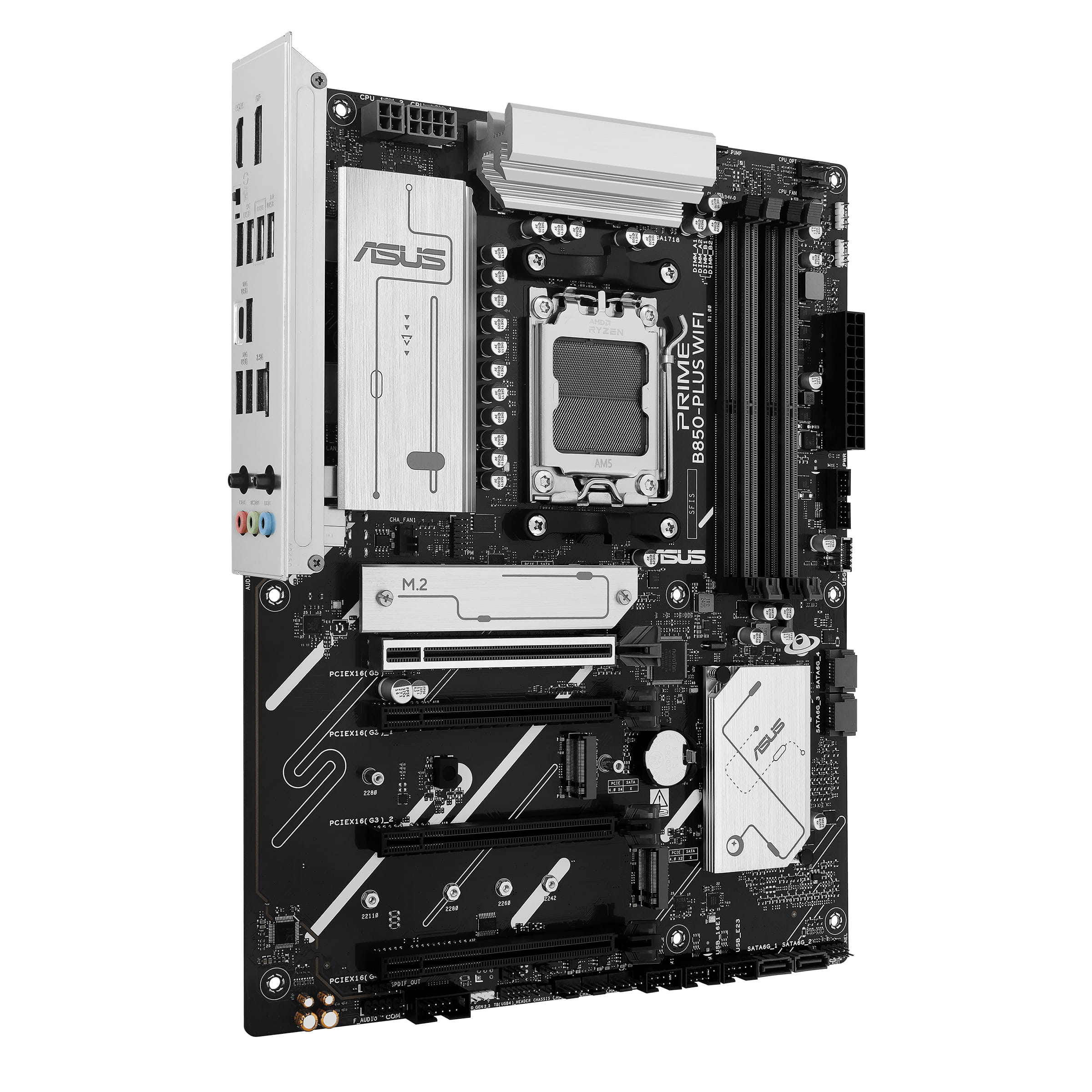 ASUS PRIME B850-PLUS WIFI - Motherboard - ATX - Socket AM5 - AMD B850 Chipsatz - USB-C 3.2 Gen2, USB 3.2 Gen 2, USB 3.2 Gen 1, USB-C 3.2 Gen 1 - 2.5 Gigabit LAN, Wi-Fi 6E, Bluetooth - Onboard-Grafik (CPU erforderlich)