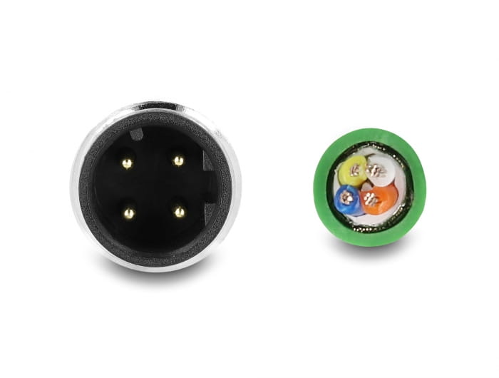Delock Patch-Kabel - 4-polig M12-D (M) zu ohne Stecker