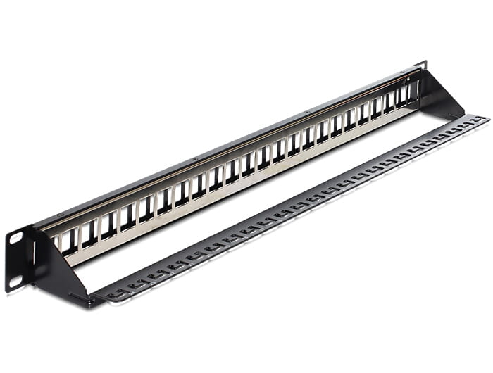 Delock Keystone Patch Panel - Patch Panel - Schwarz - 1U - 48.3 cm (19")