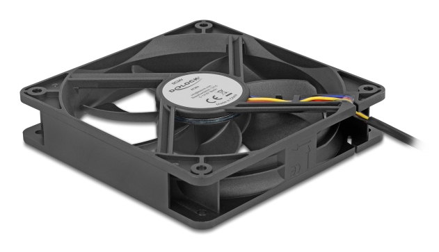 Delock Gehäuselüfter - axial - 120 mm - Schwarz