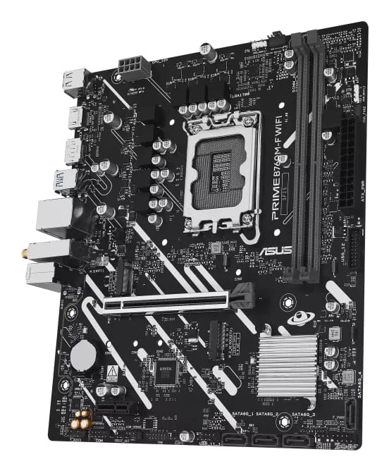 ASUS PRIME B760M-F WIFI - Motherboard - micro ATX - LGA1700 Sockel - B760 Chipsatz - USB 3.2 Gen 1 - Gigabit LAN, Wi-Fi 6, Bluetooth - Onboard-Grafik (CPU erforderlich)