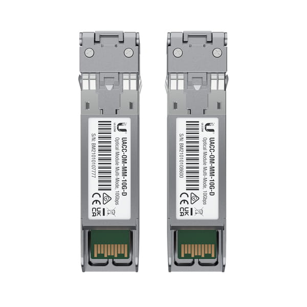 Ubiquiti SFP (Mini-GBIC)-Transceiver-Modul - 10GbE - LC Multi-Mode - bis zu 300 m (Packung mit 2)