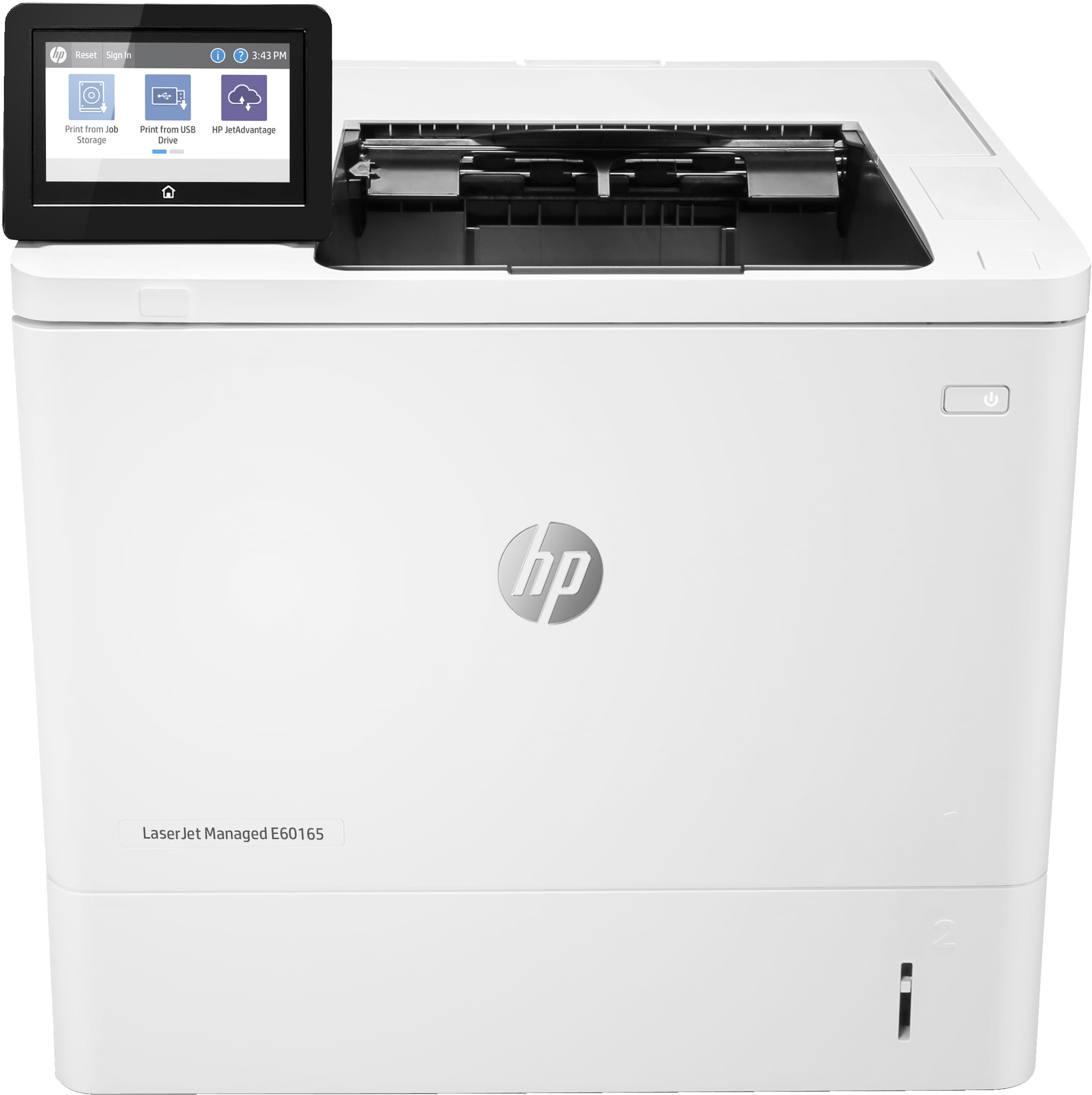 HP LaserJet Managed E60165dn, Laser, 1200 x 1200 DPI, A4, 61 Seiten pro Minute, Doppelseitiger Druck, Weiß