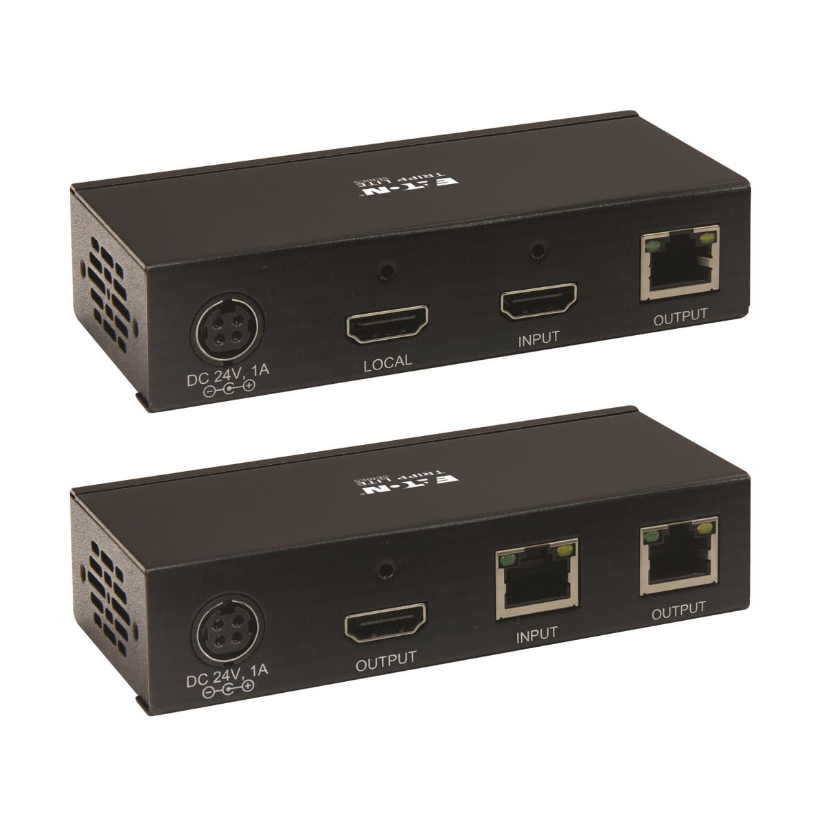 Tripp Eaton Tripp Lite Series HDMI over Cat6 Extender Kit, Transmitter and Receiver with Repeater, 4K 60Hz, 4:4:4, IR, HDR, PoC, 70 m., TAA