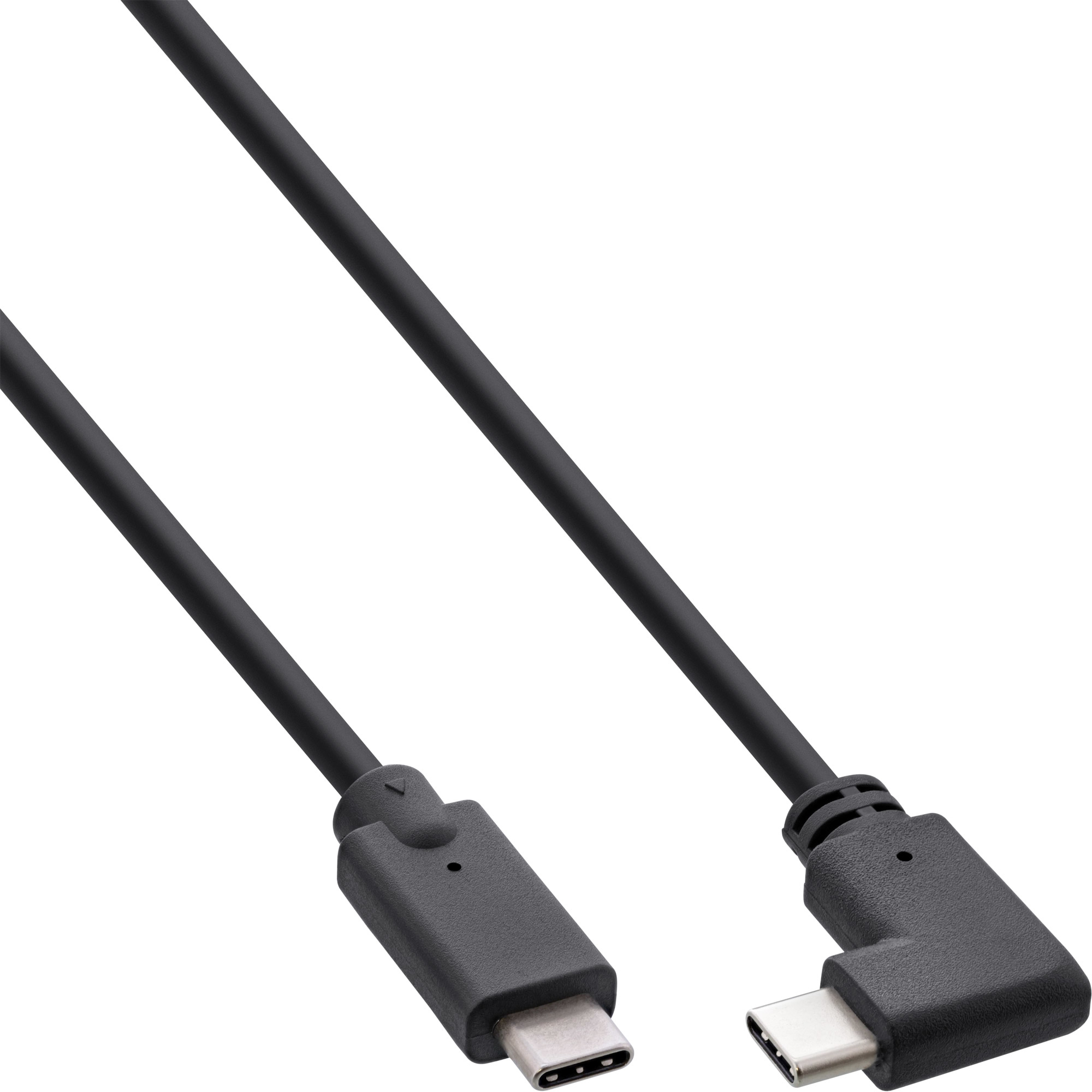 InLine USB 3.2 Gen.2 Kabel - USB-C Stecker/Stecker gewinkelt - schwarz - 2m