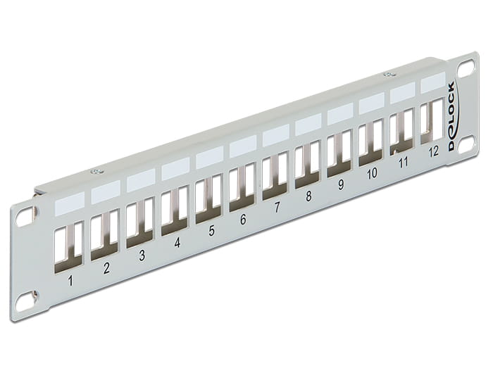 Delock Keystone Patch Panel - Patch Panel - Grau - 1U - 25.4 cm (10")