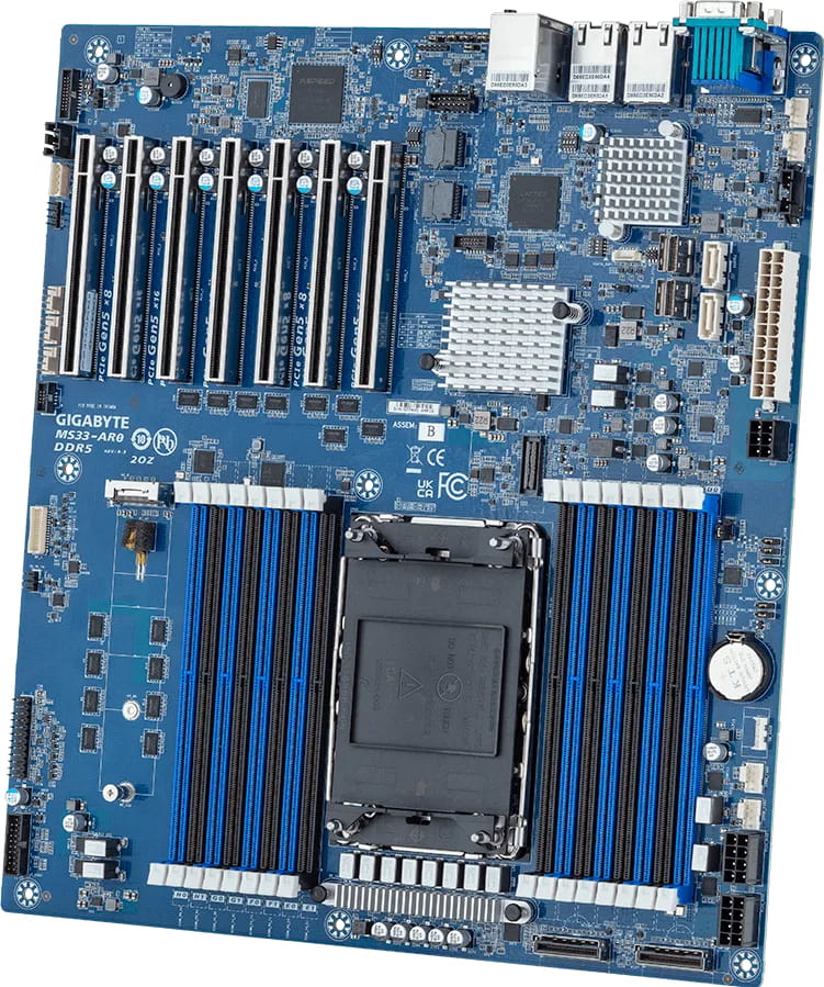 Gigabyte MS33-AR0 - 1.X/3.X - Motherboard - E-ATX