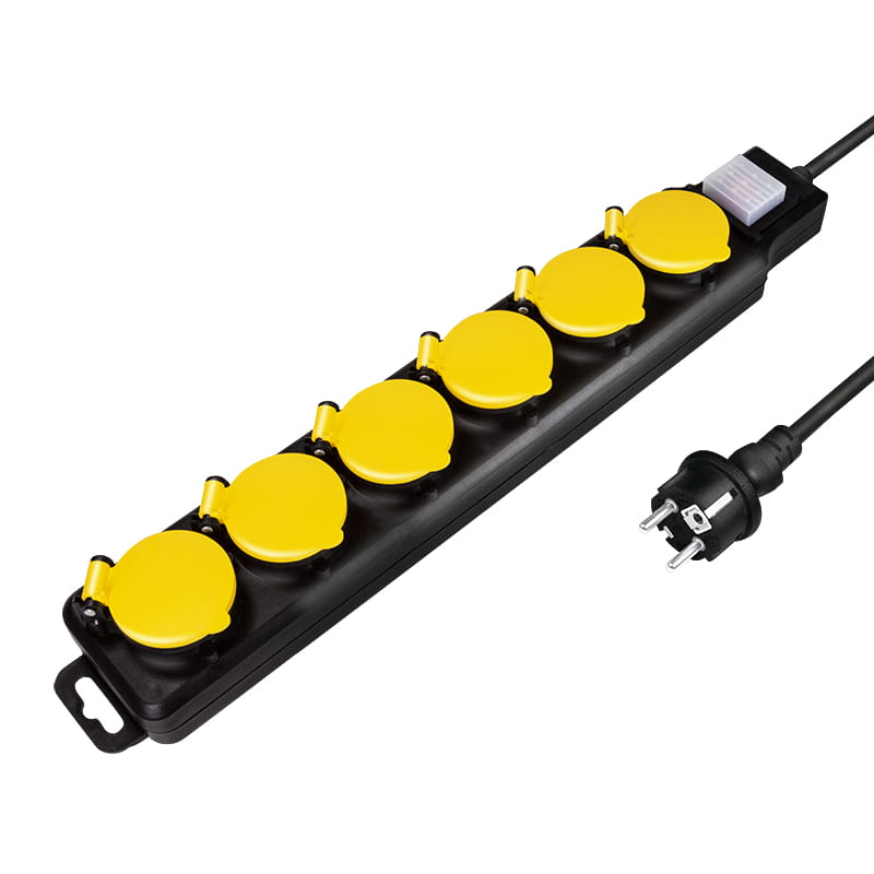 LogiLink Steckdosenleiste - Wechselstrom 250 V - 3680 Watt - Ausgangsanschlüsse: 6 (6 x Leistungs-CEE 7/3)