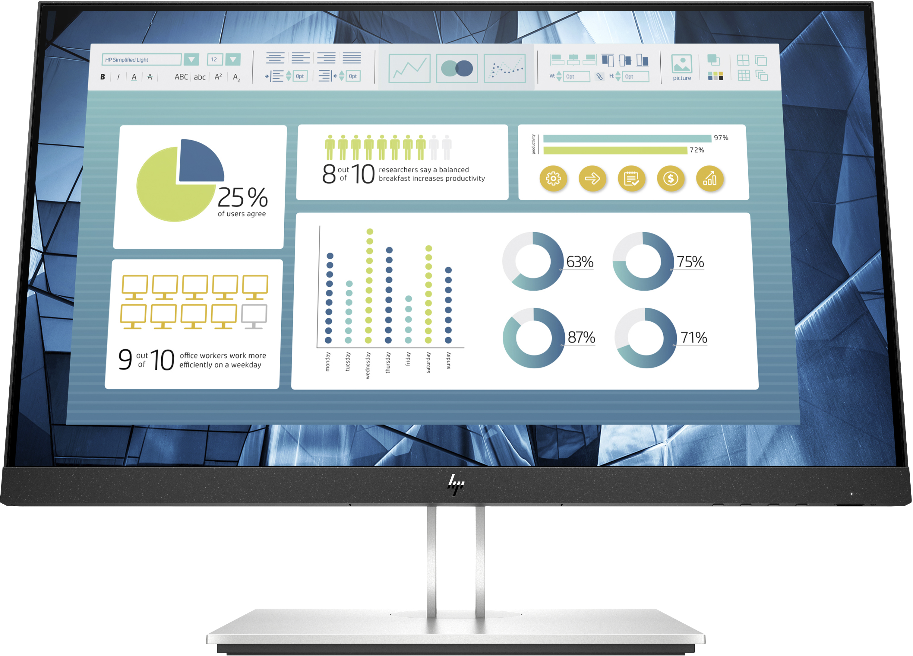 HP E22 G4 - E-Series - LED-Monitor - 55.9 cm (22")