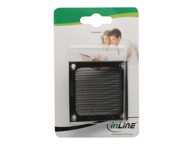 InLine Lüftergitter - Aluminium Filter - 60x60mm - schwarz
