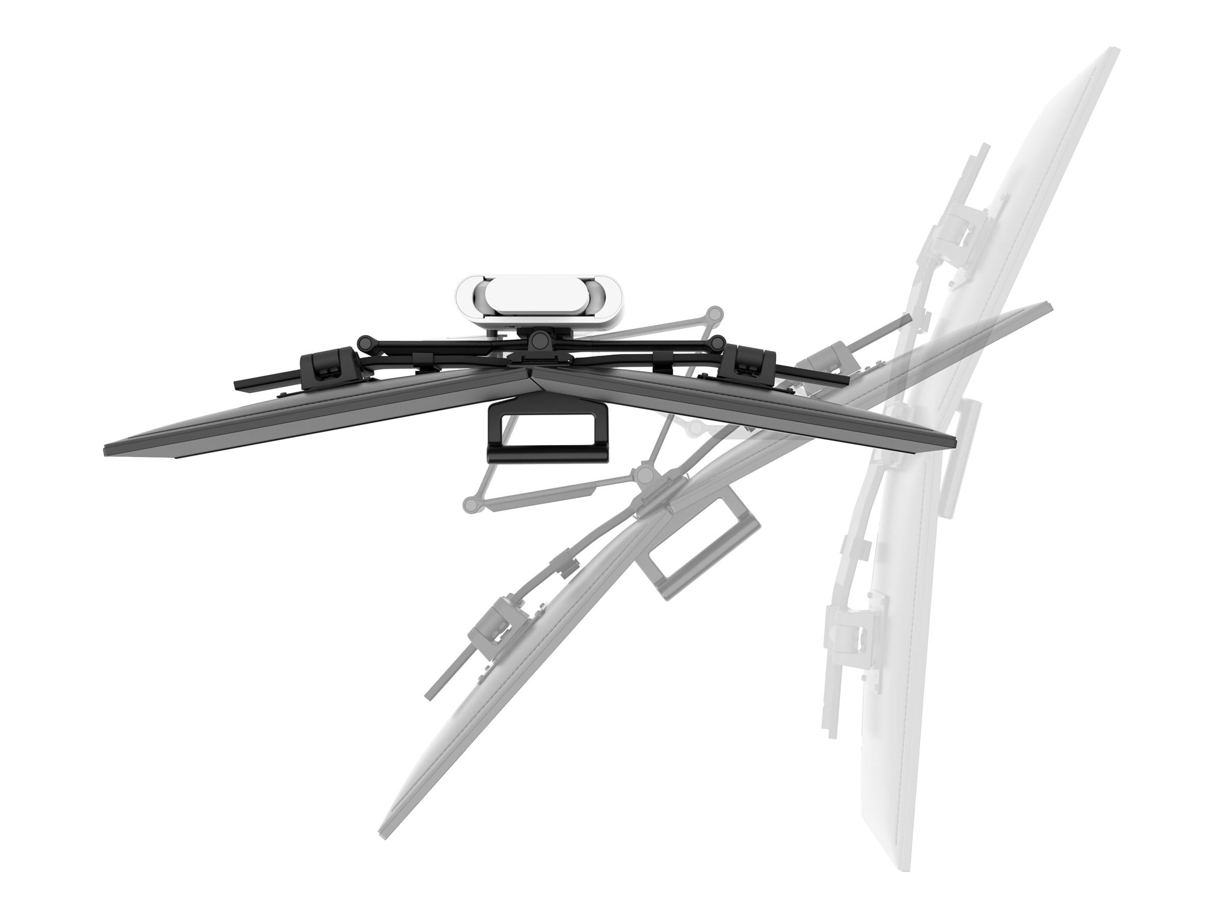 Ergotron TRACE - Befestigungskit (Griff, Basis, Hubsäule, Verlängerungsarm, Bogen, 2 Schiebegelenke, 2-teilige Tischklemme) - Konstante Krafttechnologie - für 2 LCD-Displays - weiß - Bildschirmgröße: bis zu 68,6 cm (bis zu 27 Zoll)