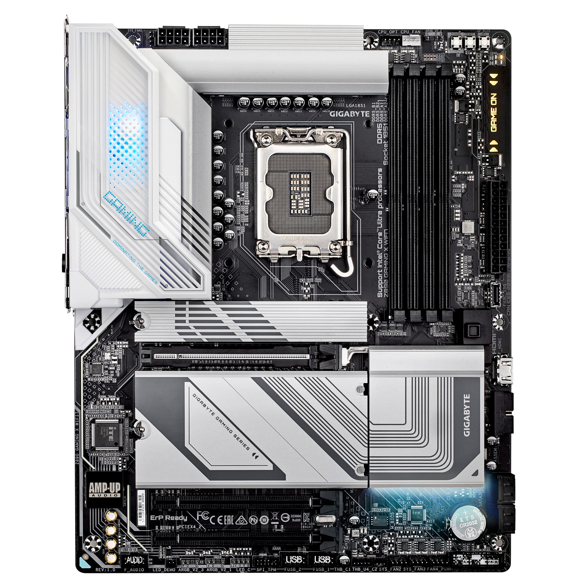 Gigabyte Z890 GAMING X WIFI7 - Motherboard - ATX - LGA1851-Sockel - Z890 Chipsatz - USB4, USB-C 3.2 Gen2, USB 3.2 Gen 2, USB 3.2 Gen 1 - 2.5 Gigabit LAN, Bluetooth, Wi-Fi 7 - Onboard-Grafik (CPU erforderlich)