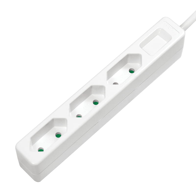 LogiLink Slim - Steckdosenleiste - Wechselstrom 250 V - 1700 Watt - Ausgangsanschlüsse: 3 (3 x Eurostecker)