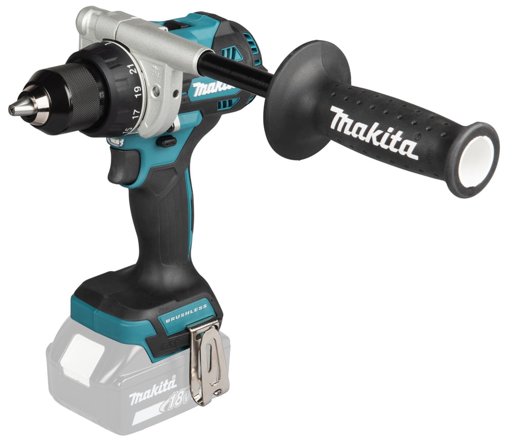 Makita DDF492Z, Handbohrmaschine, Ohne Schlüssel, Bürstenlos, Bohrer, Blau, Schwarz, 1,3 cm
