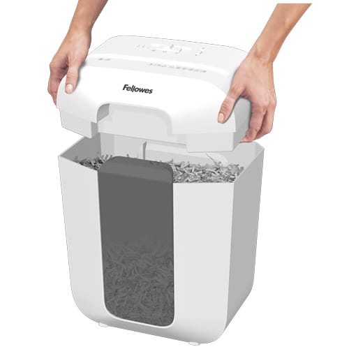 Fellowes LX Series Powershred LX50, Kreuzschreddern, 4 x 37 mm, 17 l, 2000 mm/min, 9 Blätter, Weiß Fellowes LX Series Powershred LX50, Kreuzschreddern, 4 x 37 mm, 17 l, 2000 mm/min, 9 Blätter, Weiß
