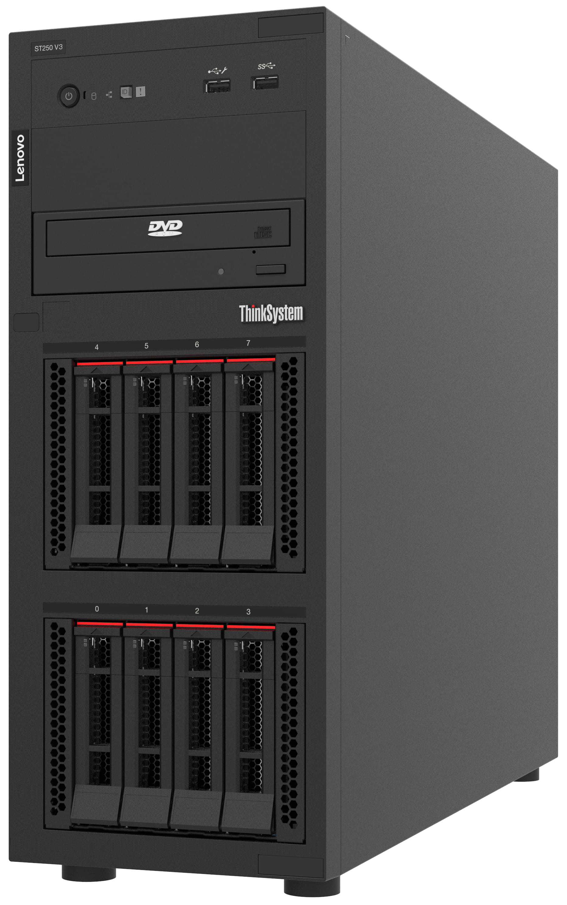Lenovo ThinkSystem ST250 V3 7DCE - Server - Tower - 4U - 1-Weg - 1 x Xeon 6353P / 2.7 GHz - RAM 16 GB - Hot-Swap 8.9 cm (3.5")