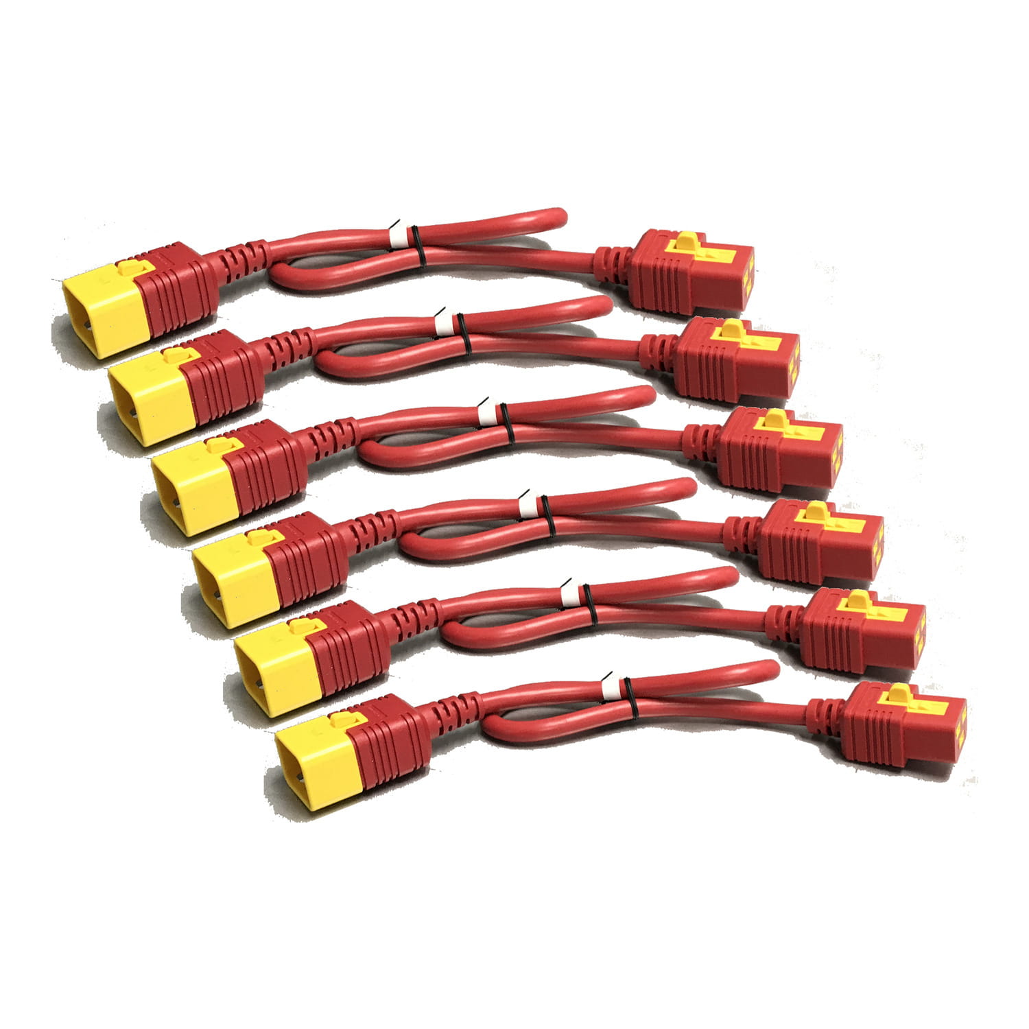 APC Stromkabel - IEC 60320 C19 Verriegelung zu IEC 60320 C20 Verriegelung - 16 A - 1.22 m - Rot (Packung mit 6)
