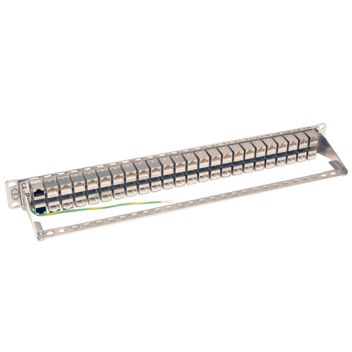 Tripp Eaton Tripp Lite Series 48-Port Cat6a Patch Panel Rackmount Shielded Feedthrough RJ45 1U - Patch Panel - CAT 6a - STP - RJ-45 X 48 - 1U - 48.3 cm (19")