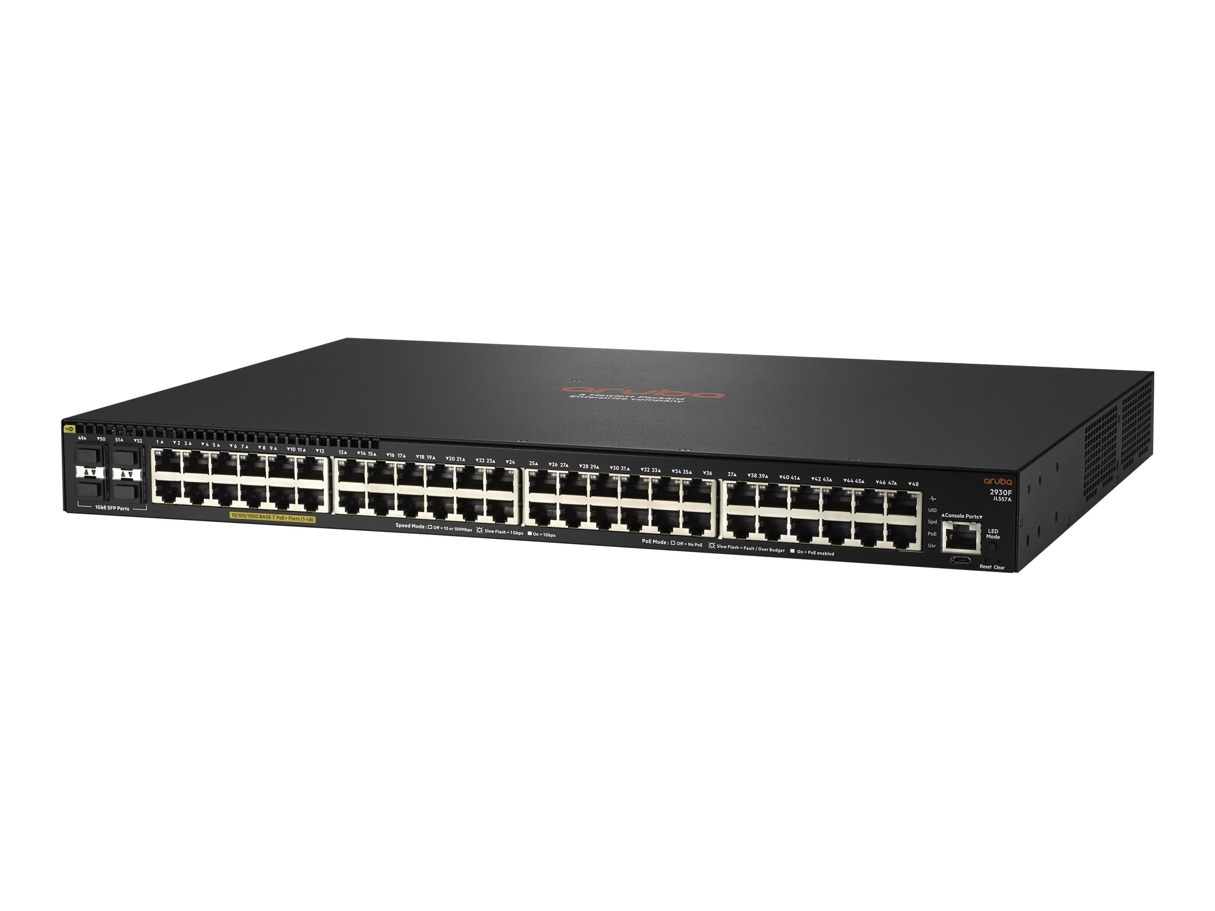 HPE Aruba Networking 2930F 48G PoE+ 4SFP - Switch - L3 - managed - 48 x 10/100/1000 (PoE+)