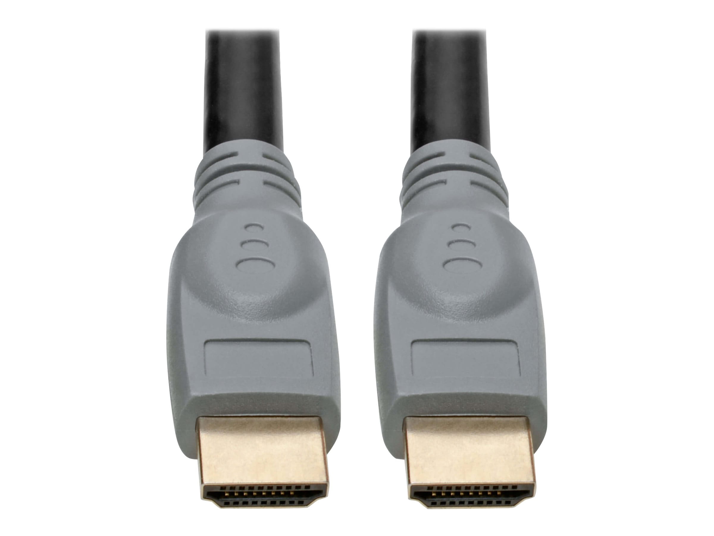 High-Speed HDMI Cable with Gripping Connectors 4K 60 Hz 4:4:4 M/M Black 25ft