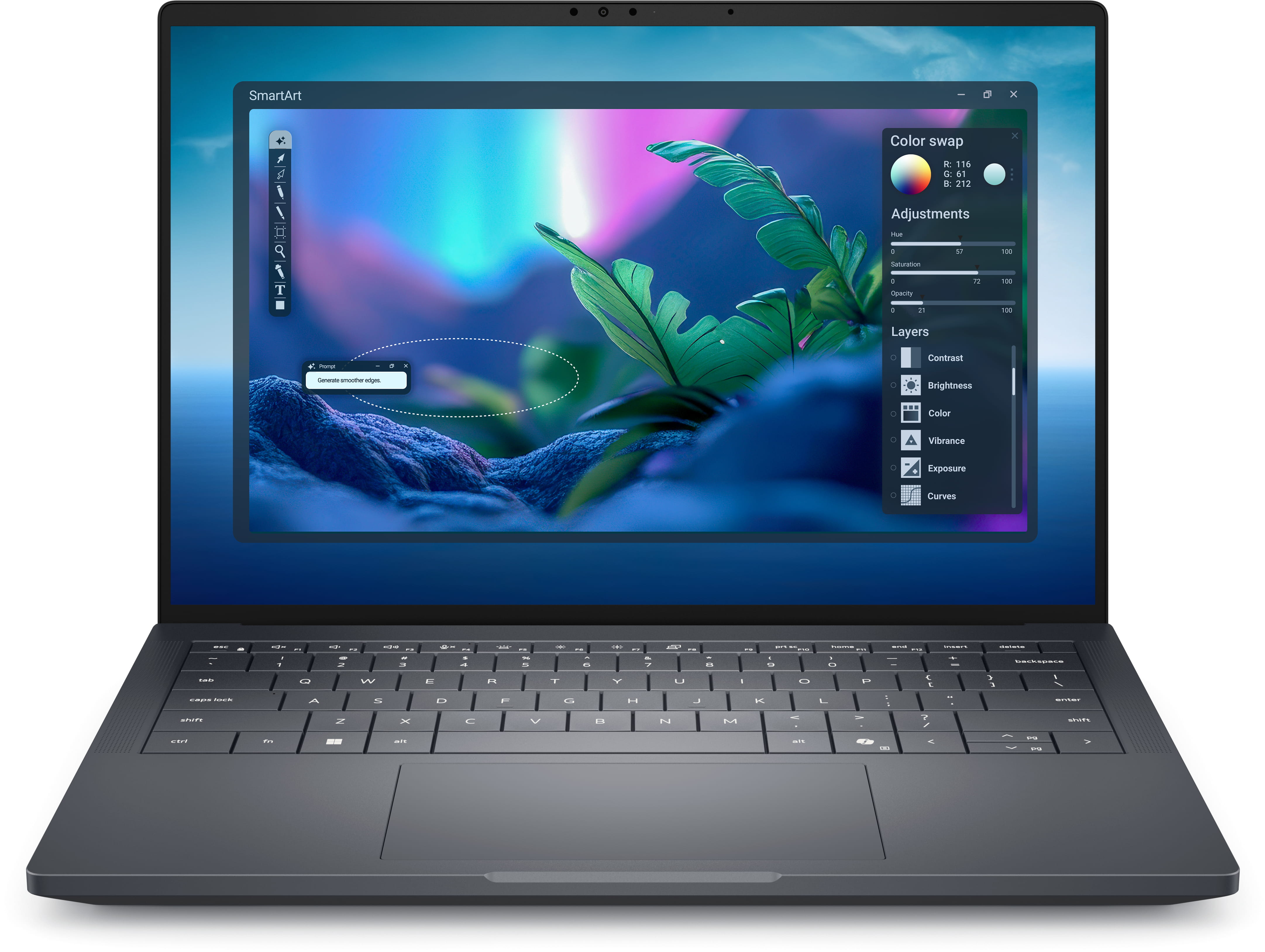 Dell Pro Max 14 Premium MA14250 - Intel Core Ultra 7 265H / 2.2 GHz - vPro Enterprise - Win 11 Pro - RTX PRO 2000 Blackwell - 32 GB RAM - 1 TB SSD NVMe, TLC, SED - 35.56 cm (14")
