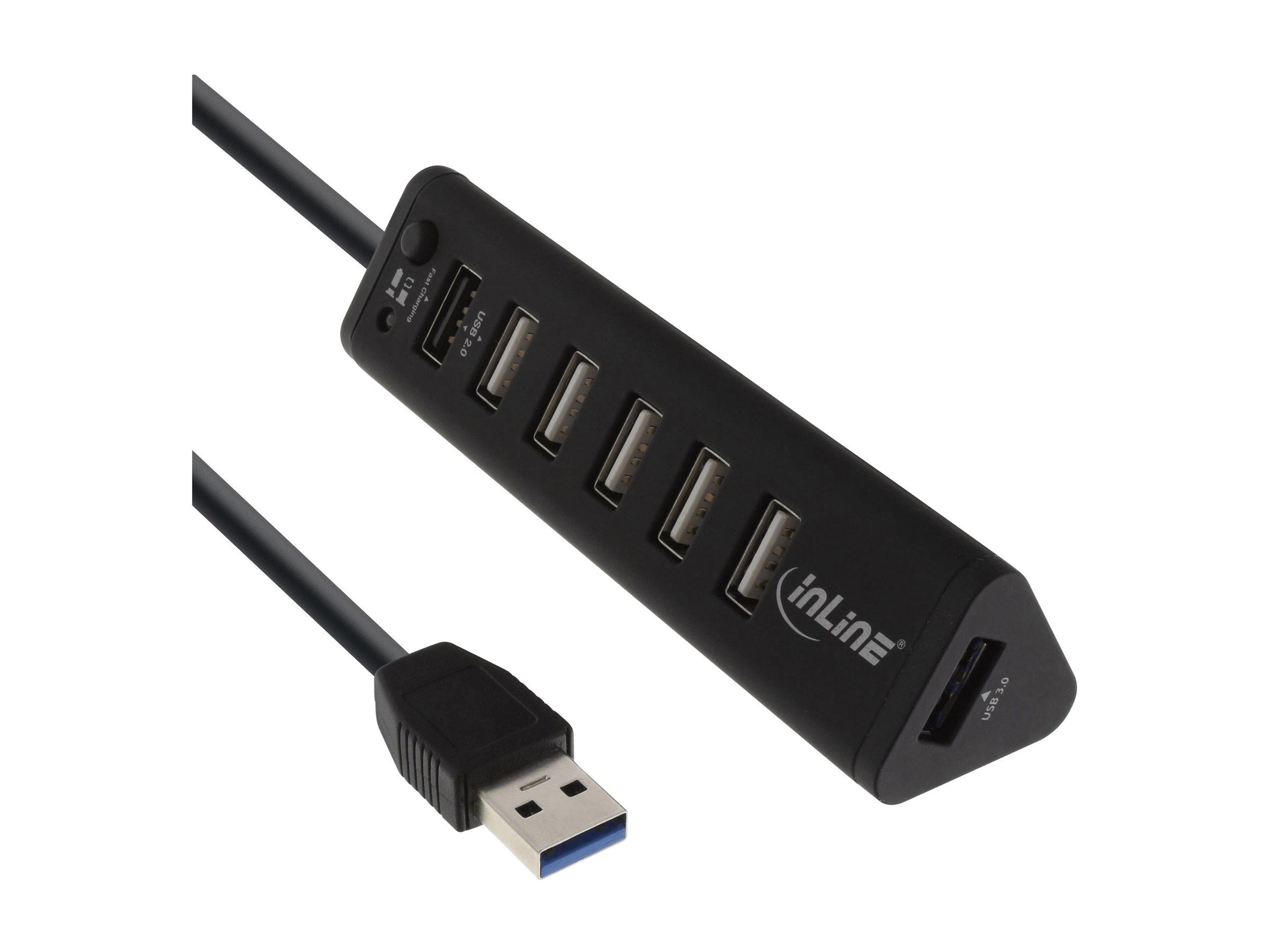 InLine Smart Hub - 7-fach USB 3.2 Gen.1 / 2.0 Hub mit Schnelllade-Anschluss