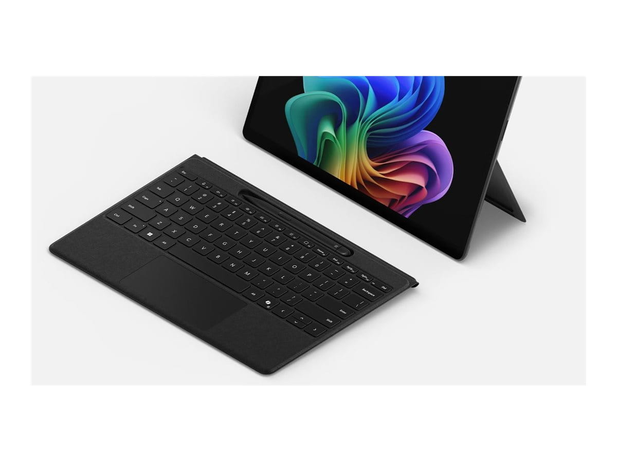 Microsoft Surface Pro 13-inch Keyboard - Tastatur - mit Stiftaufbewahrung - mit Touchpad, Beschleunigungsmesser, Surface Slim Pen 2 Ablage- und Ladeschale - QWERTY - Portugiesisch - Schwarz - für Microsoft Surface Pro 8, Pro 8 for Business, Pro 9, Pro 9