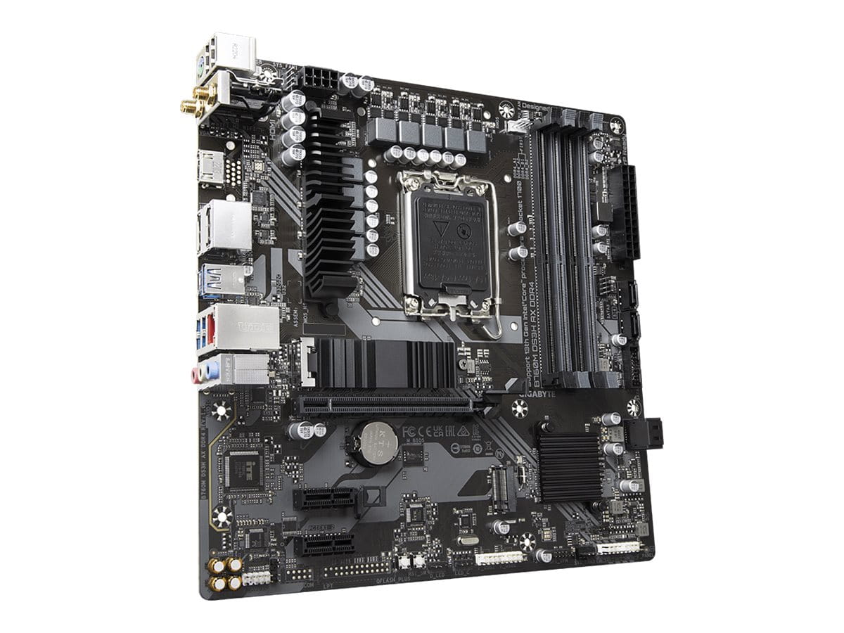 Gigabyte B760M DS3H AX DDR4 - 1.X - Motherboard - micro ATX - LGA1700-Sockel - B760 Chipsatz - USB-C 3.2 Gen2, USB 3.2 Gen 1 - 2.5 Gigabit LAN, Wi-Fi 6E, Bluetooth - Onboard-Grafik (CPU erforderlich)