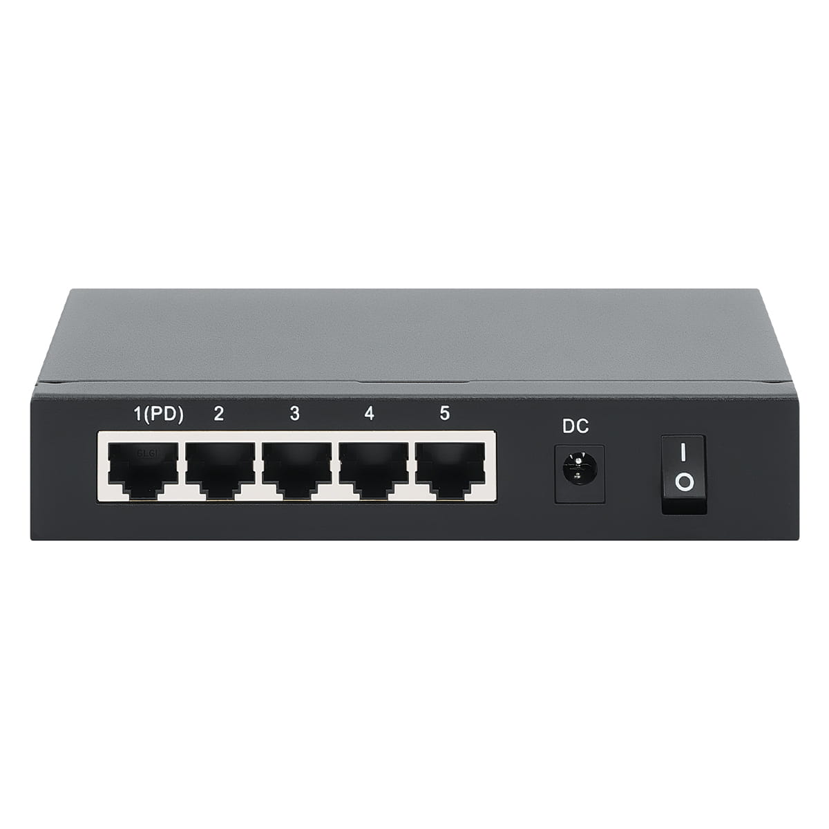 Intellinet PoE-Powered 5-Port Gigabit Switch with PoE Passthrough, 4 x PSE PoE ports, 1 x PD PoE port, IEEE 802.3at/af Power-over-Ethernet (PoE+/PoE)