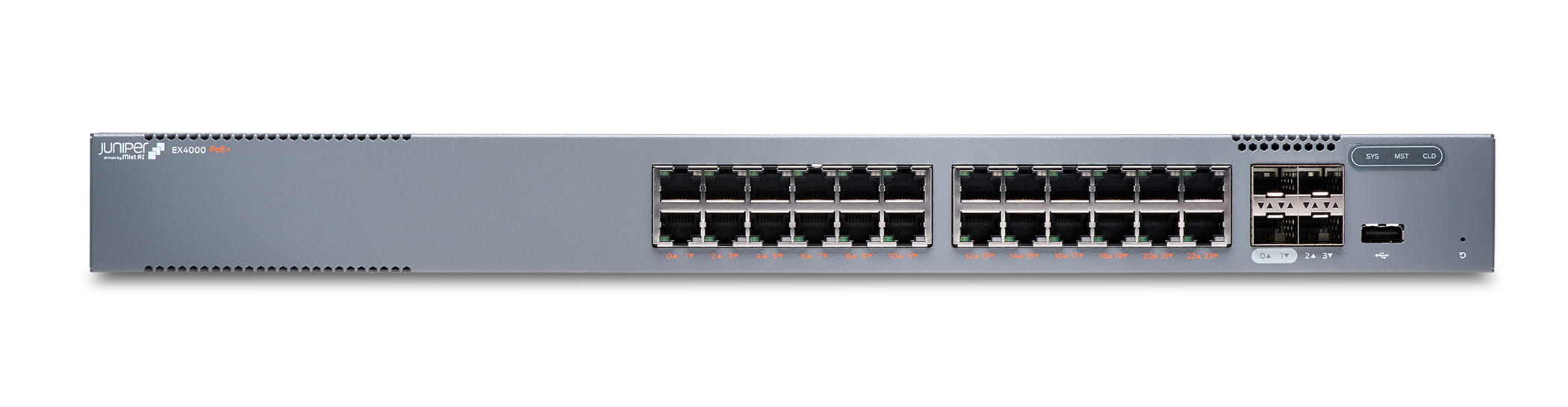Juniper EX Series EX4000-24P - Switch - L3 - managed - 24 x 10/100/1000 (PoE+)