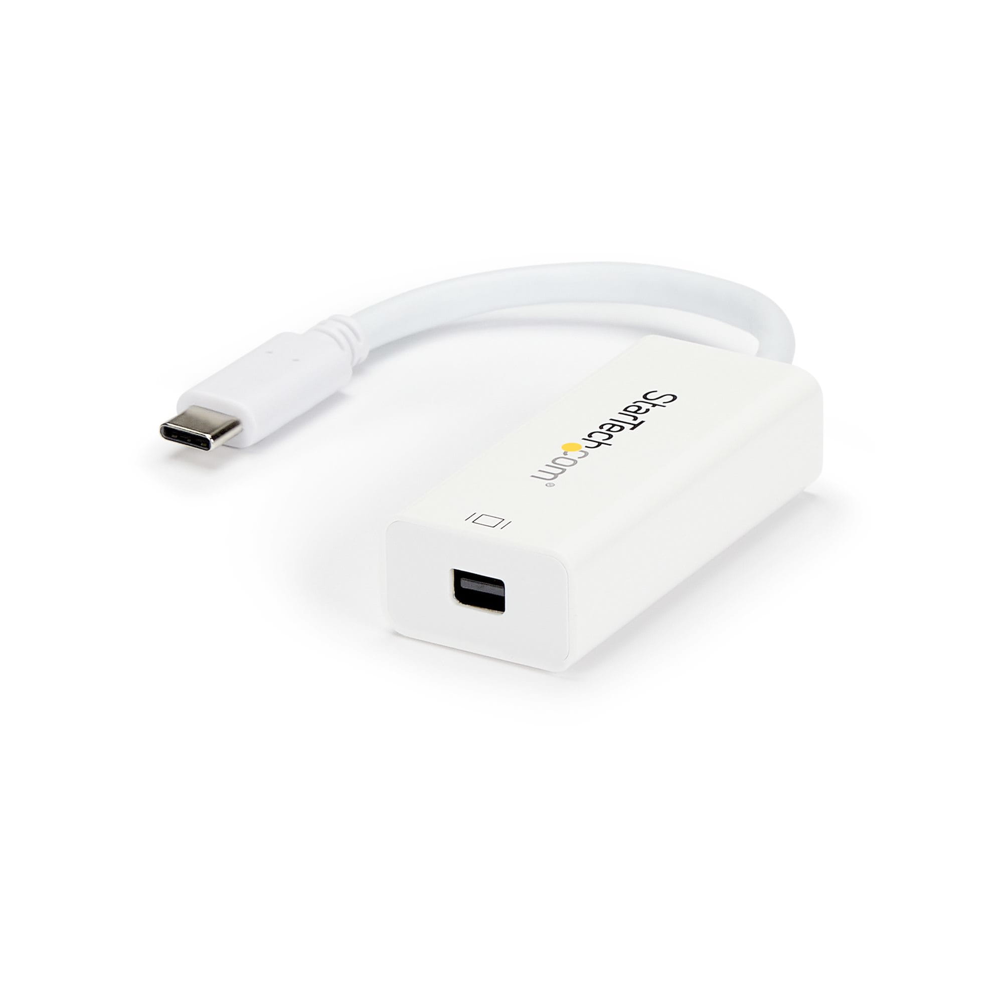 StarTech.com USB-C to Mini DisplayPort Adapter - 4K 60Hz - White - USB 3.1 Type-C to Mini DP Adapter (CDP2MDP)