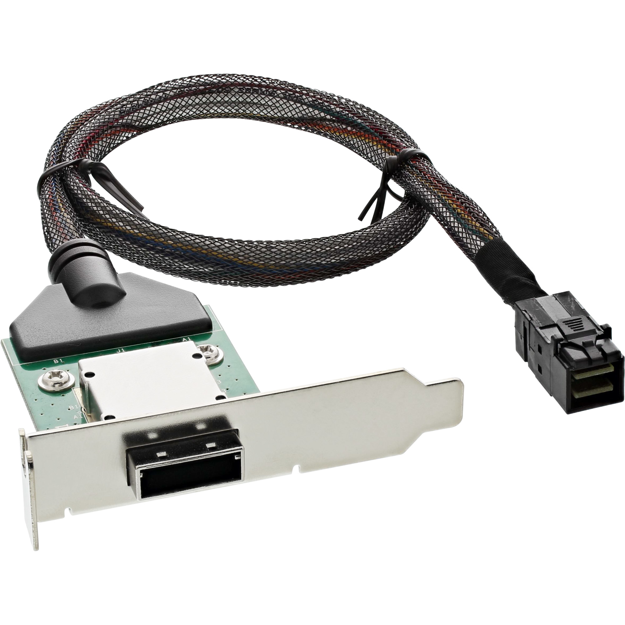 InLine SAS HD LP PCI Slotblech m. Kabel - ext. SFF-8088 auf int. SFF-8643 - 0,75m