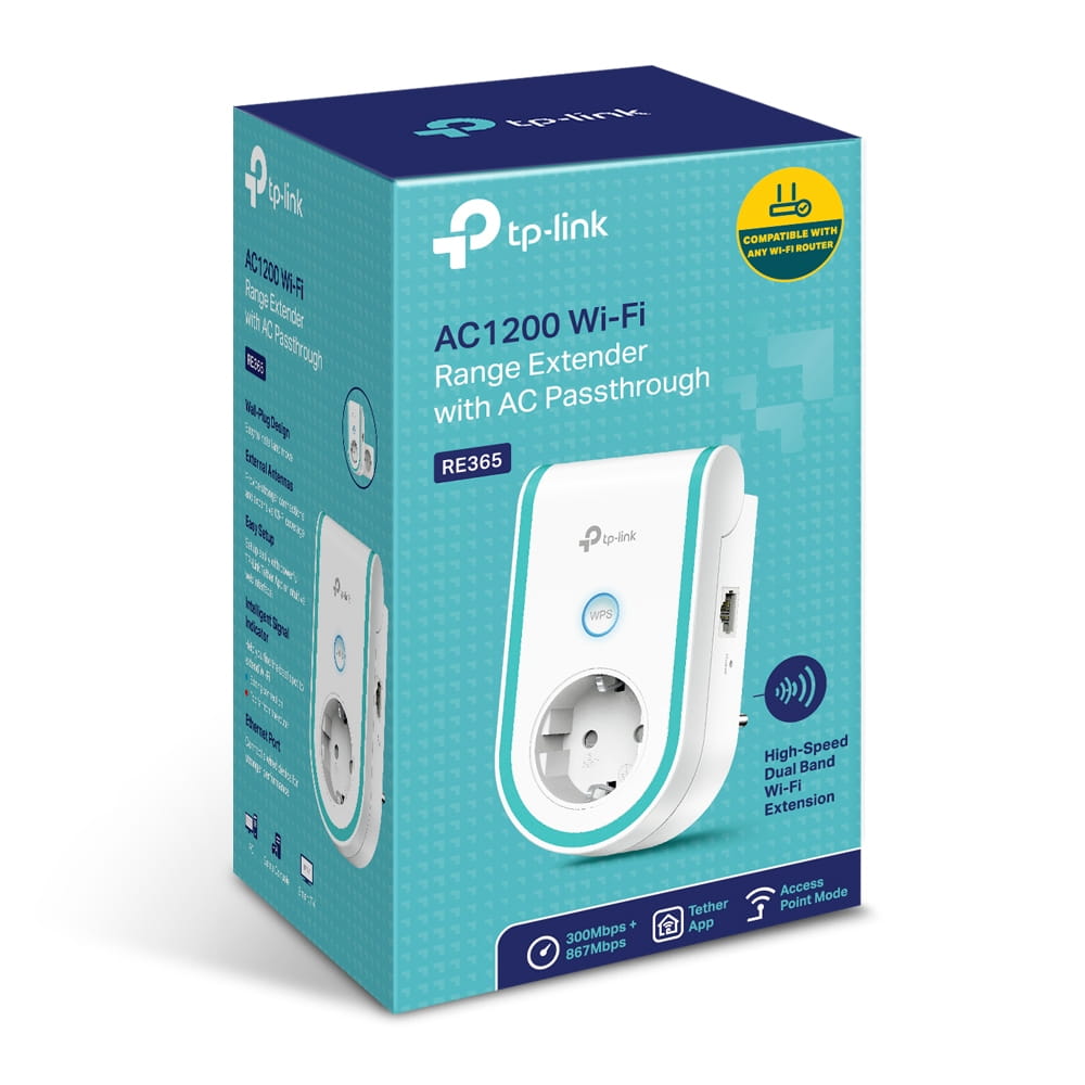 TP-LINK RE365 - Wi-Fi-Range-Extender - 1GbE - Wi-Fi 5