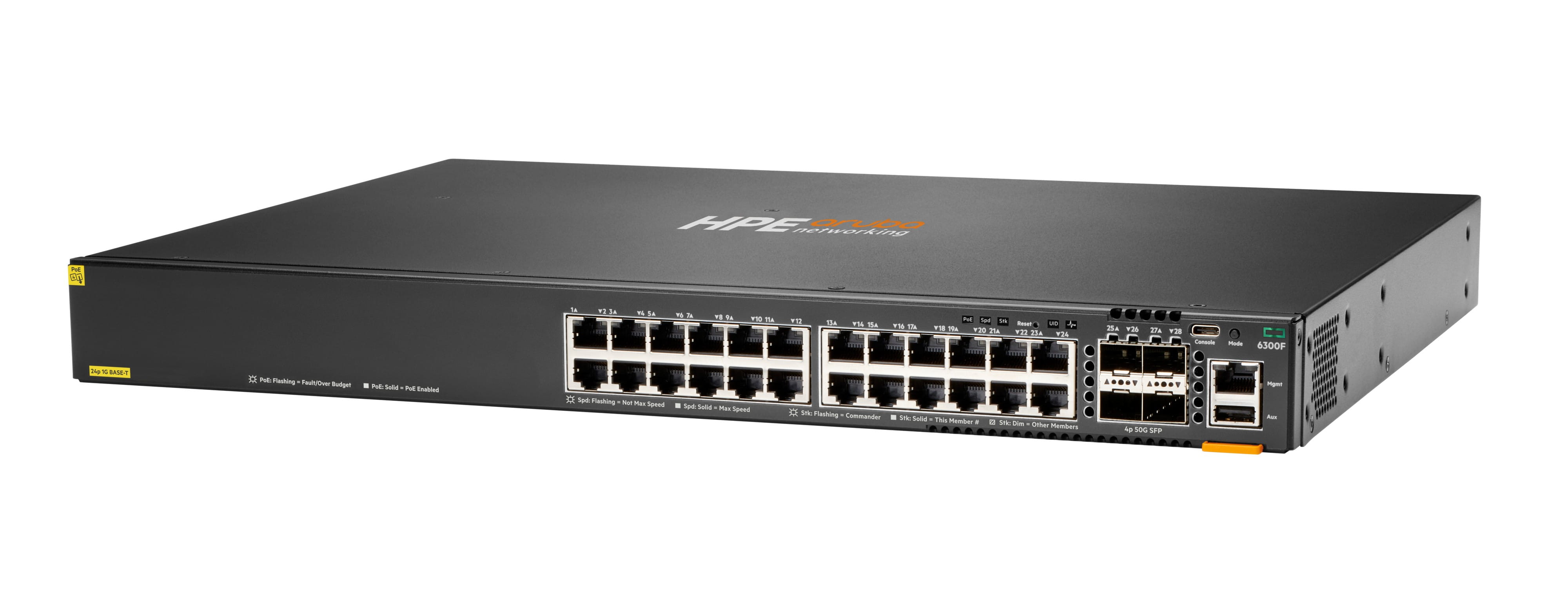 HPE Aruba Networking 6300F - Switch - L3 - managed - 24 x 10/100/1000 (PoE+)