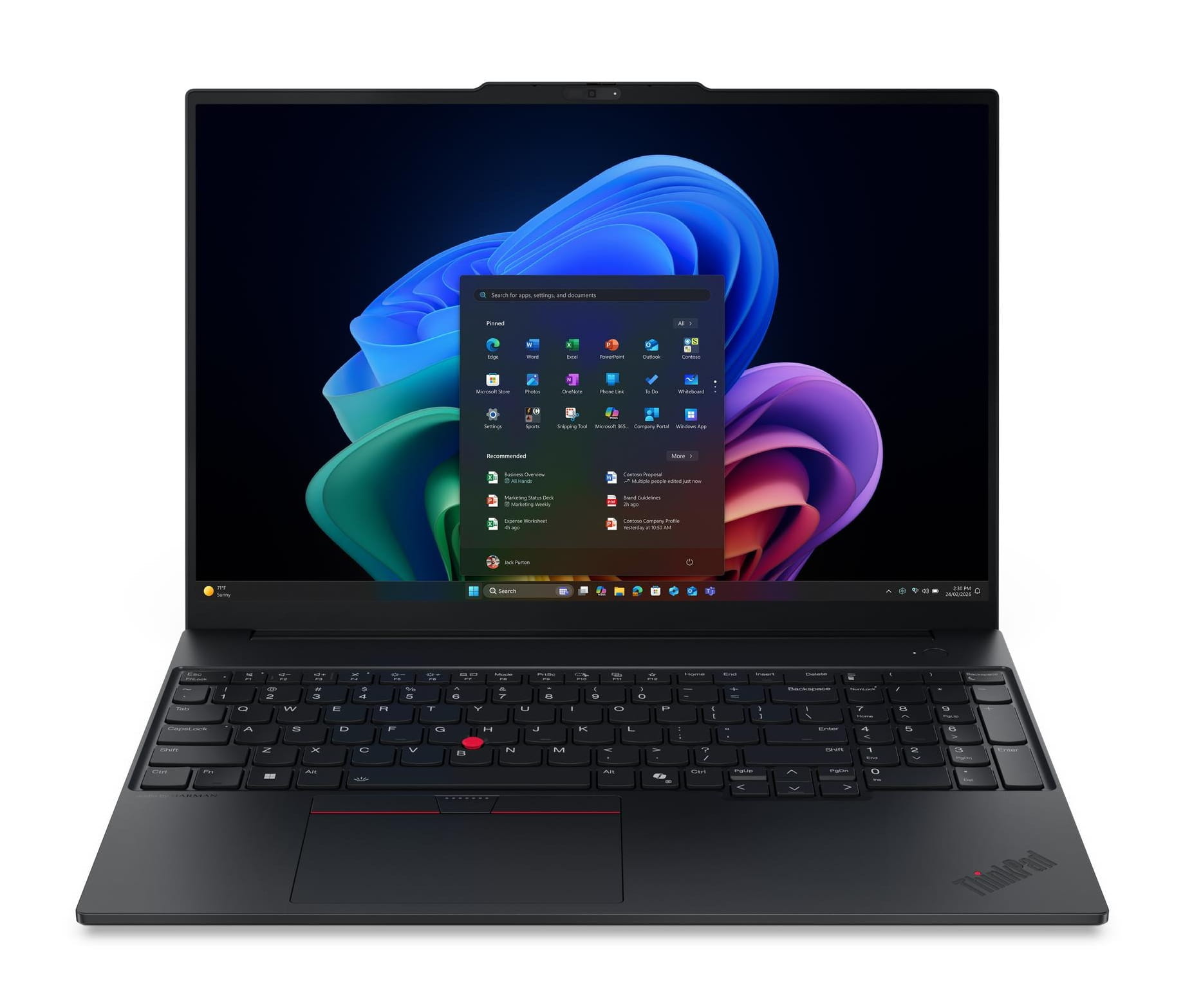 Lenovo ThinkPad E16 Gen 4 21YC - Intel Core Ultra 7 355 / 2.3 GHz - Win 11 Pro - Intel Graphics - 16 GB RAM - 512 GB SSD NVMe, - 40.6 cm (16")