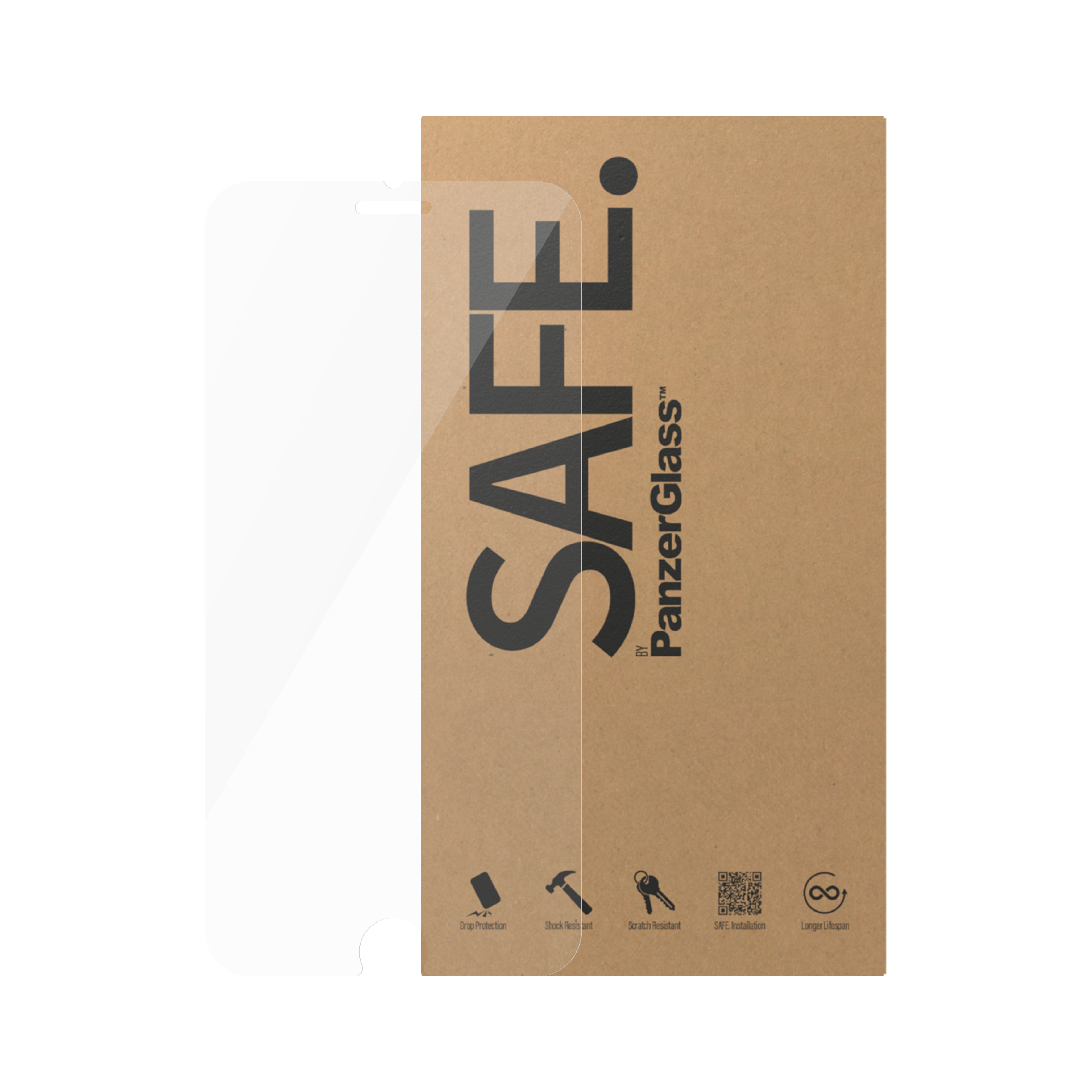 PanzerGlass SAFE. by ® Displayschutz iPhone 6 | 6s | 7 | 8 Plus | Ultra-Wide Fit | Bulk, Apple - iPhone 6, Apple - iPhone 6s, Apple - iPhone 7, Apple - iPhone 8 Plus, Trockene Anwendung, Kratzresistent, Schockresistent, Transparent, 50 Stück(e)