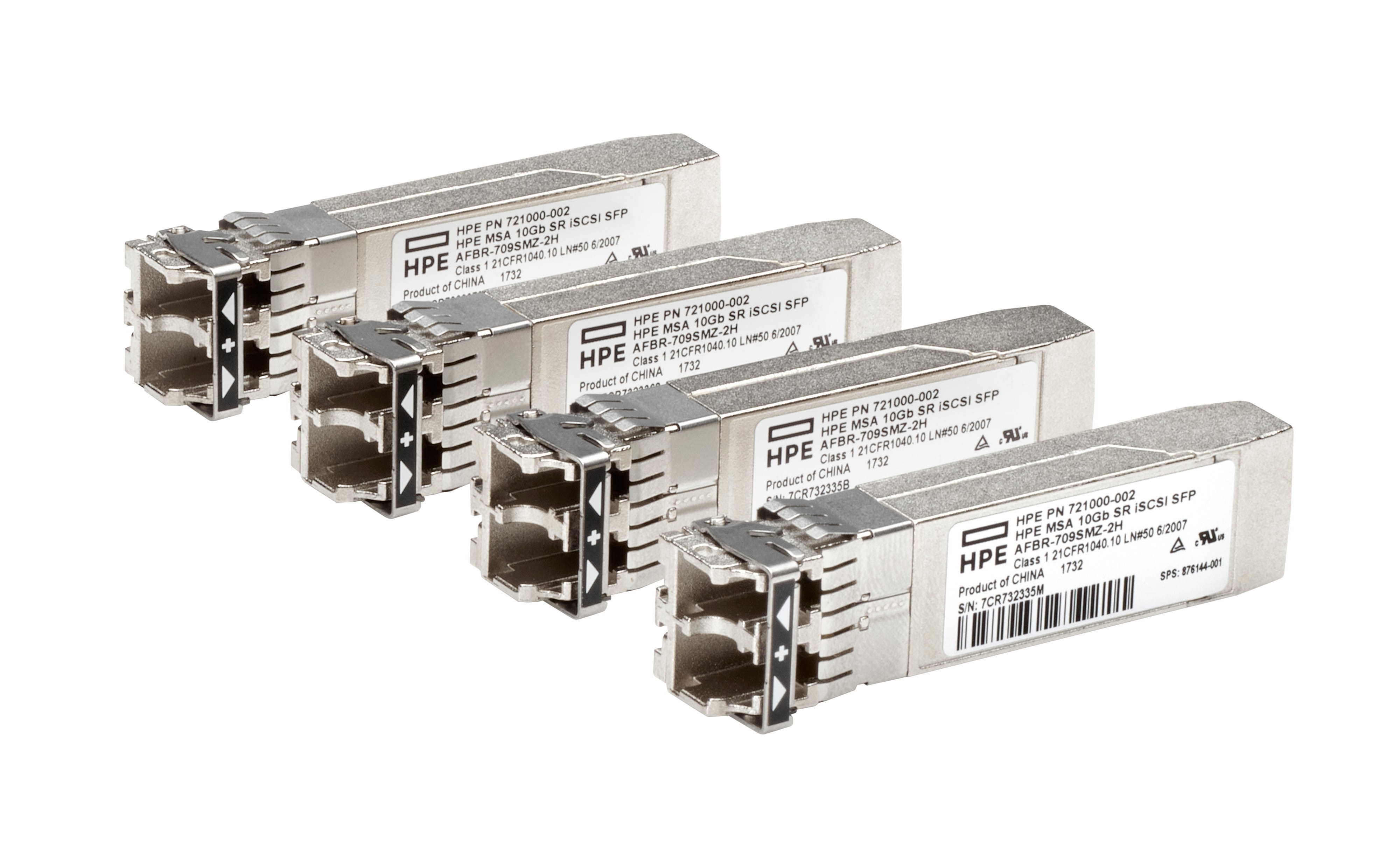 HPE SFP+-Transceiver-Modul - 10GbE, iSCSI - 10GBase-SR (Packung mit 4)