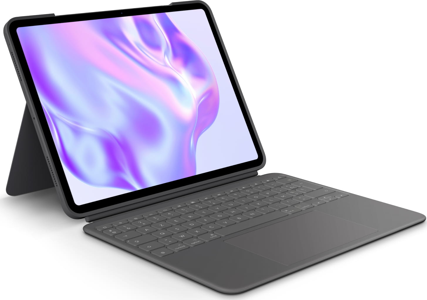Logitech Combo Touch - Tastatur und Foliohülle - mit Trackpad - hinterleuchtet - Apple Smart connector - AZERTY - Französisch - Graphite - für Apple 13-inch iPad Pro (M4)