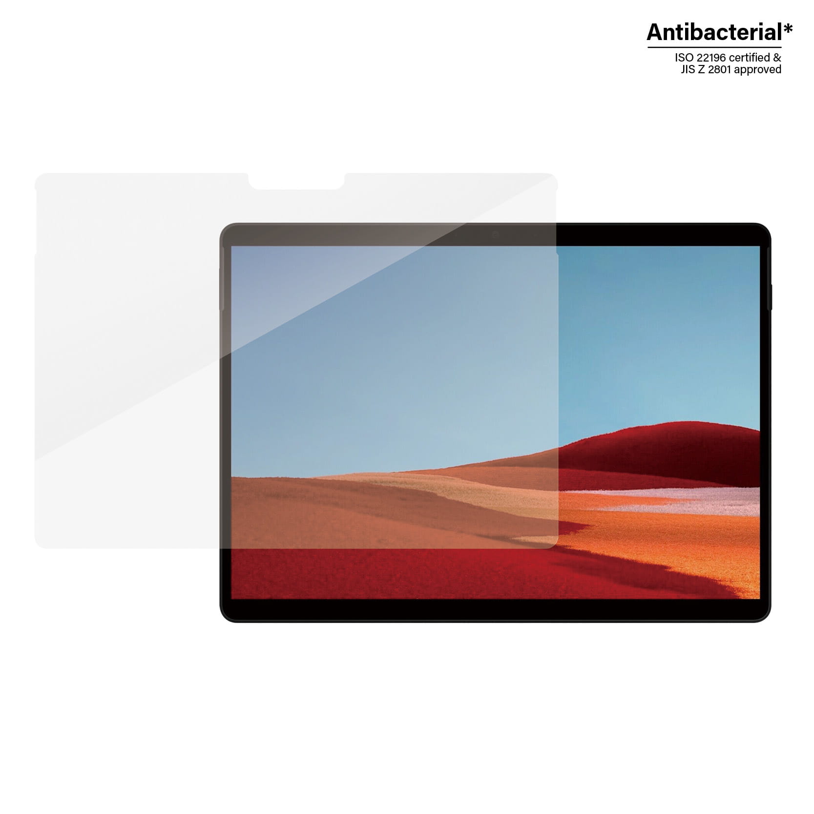 PanzerGlass ® Displayschutz Microsoft Surface Pro X | Pro 8 AB, Microsoft, Microsoft - Surface Pro X, Microsoft - Surface Pro 8, Trockene Anwendung, Kratzresistent, Schockresistent, Antibakteriell, Transparent, 50 Stück(e)