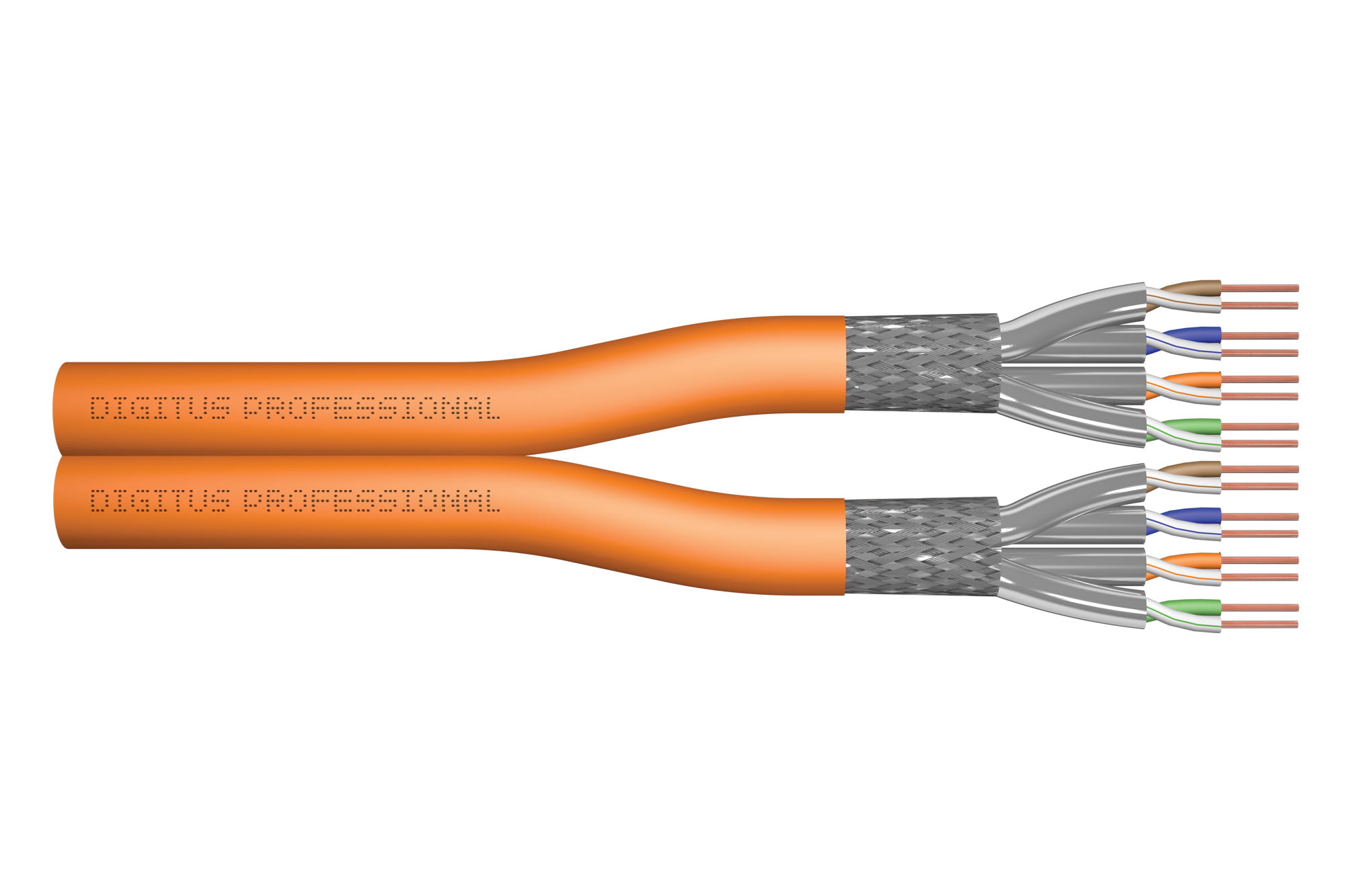 DIGITUS CAT 7 S/FTP Datenkabel - Verlegekabel, 500 m, Duplex, Dca-s2, d1, a1