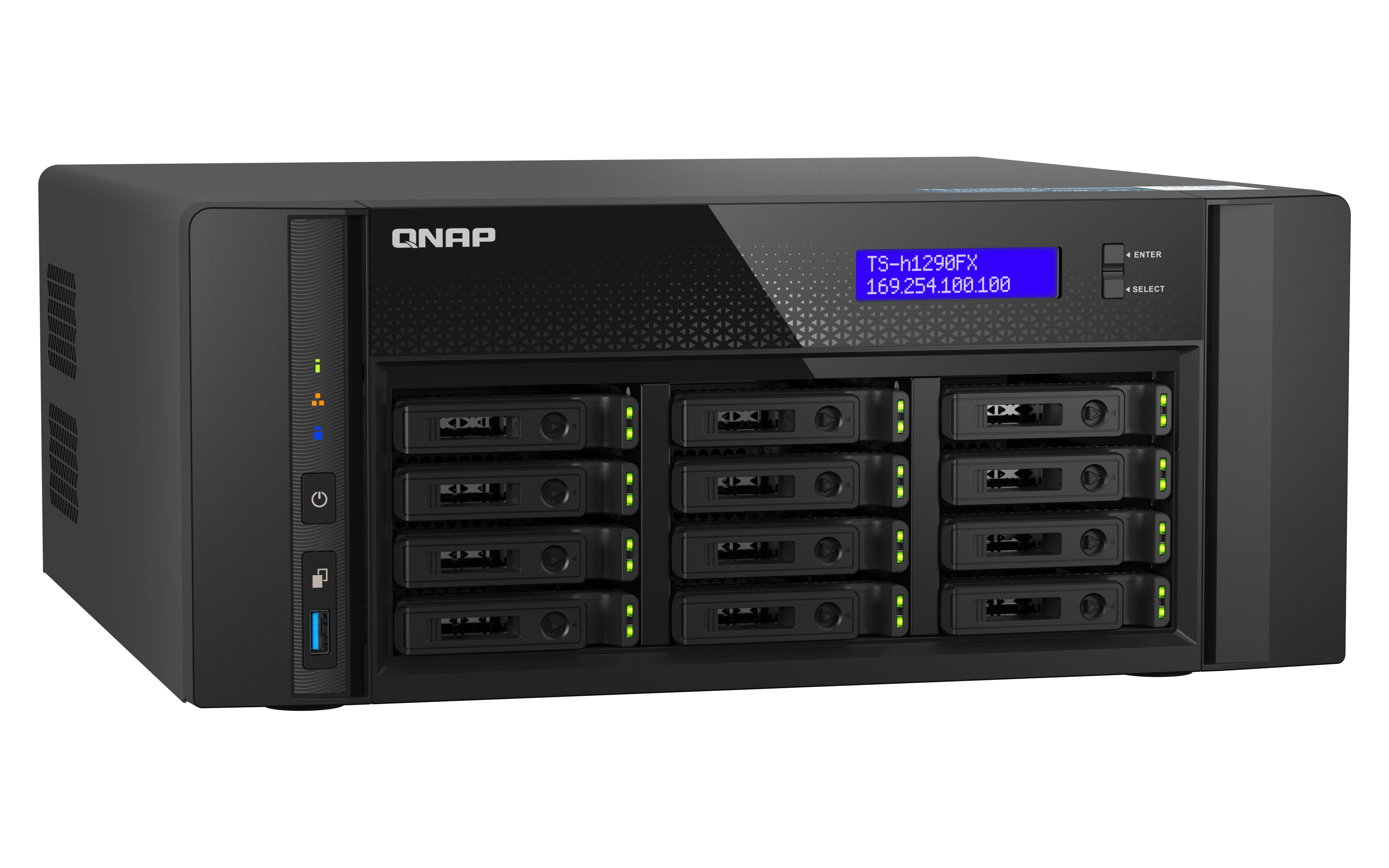 QNAP TS-h1290FX - NAS-Server - 12 Schächte - SATA 6Gb/s / PCIe (NVMe)